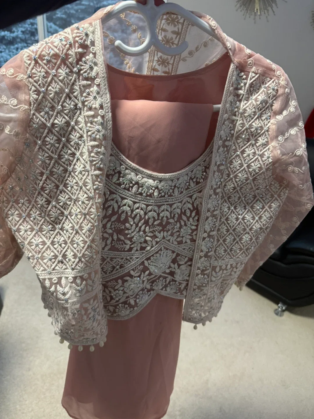 Pink Embroidered Indian Suit image indicator(6)