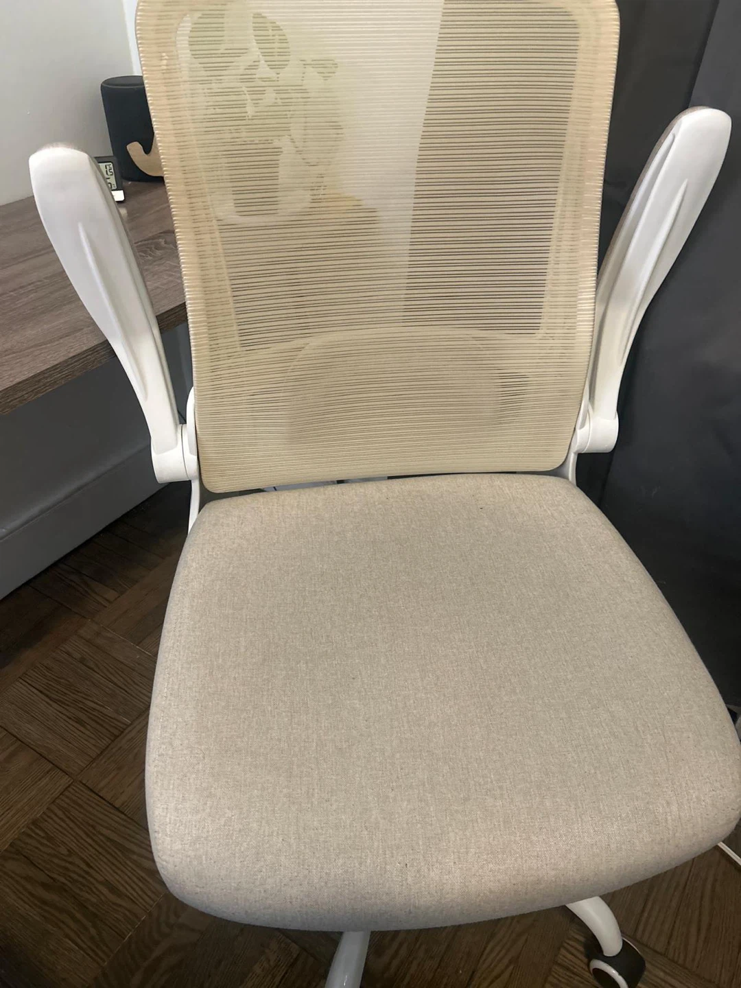 Beige & White Office Chair