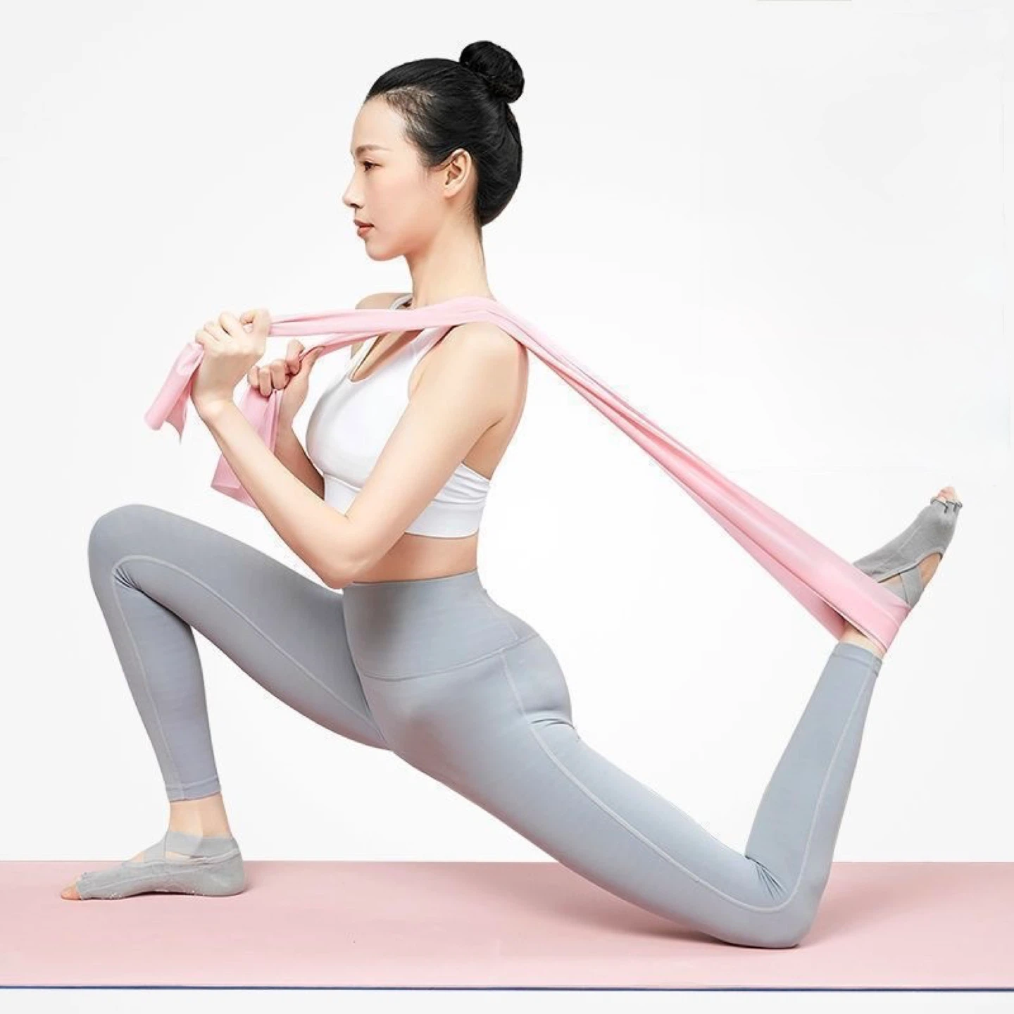 Yoga Stretch Strap - Pink/ Purple - photo 3