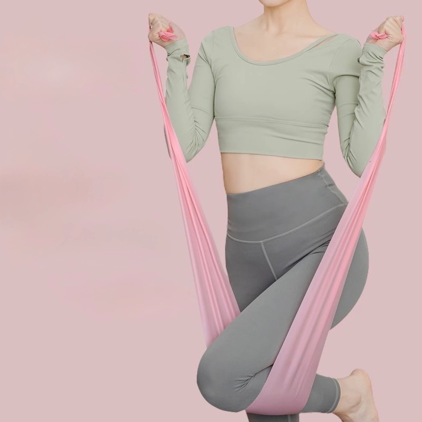 Yoga Stretch Strap - Pink/ Purple - photo 2
