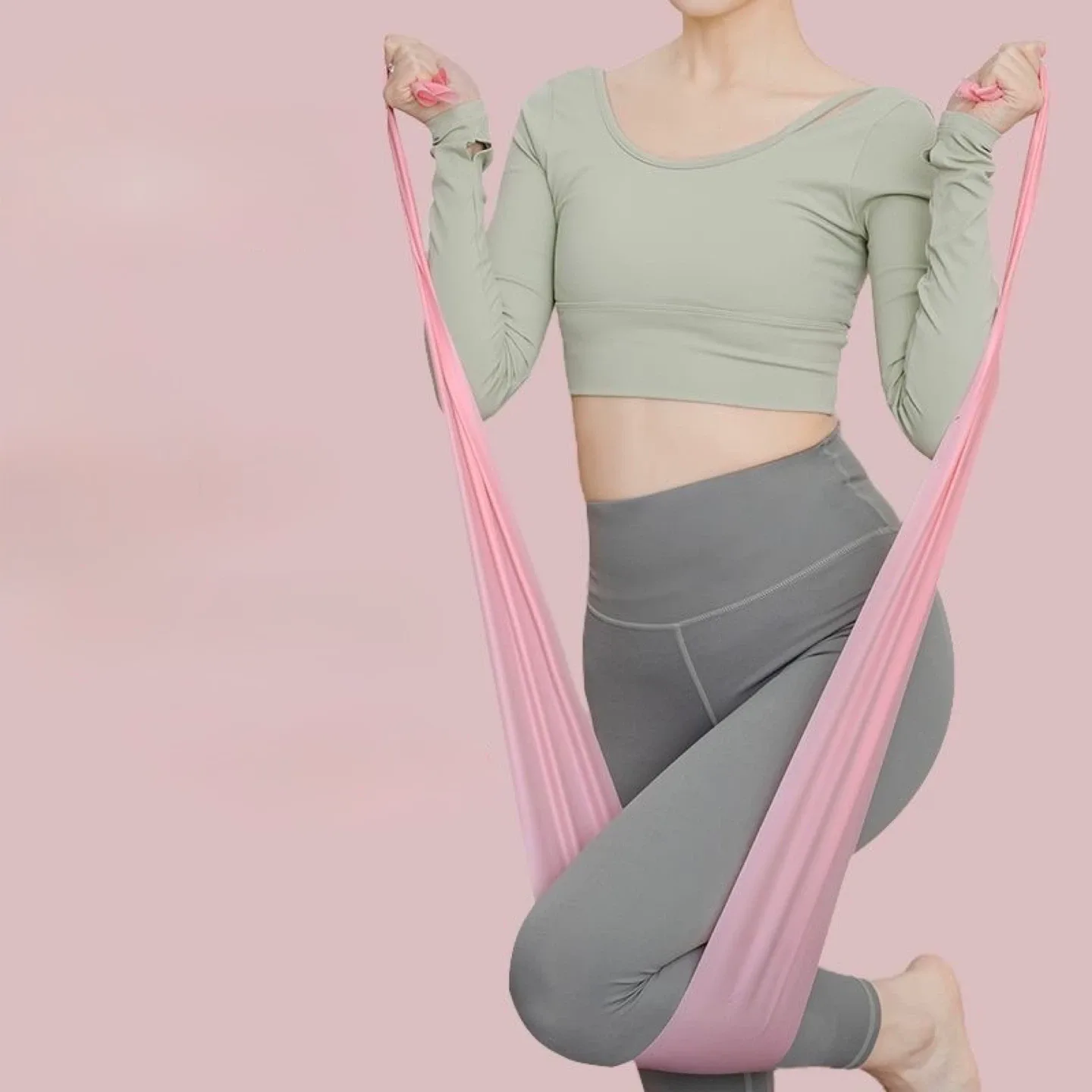 Yoga Stretch Strap - Pink/ Purple image indicator(2)