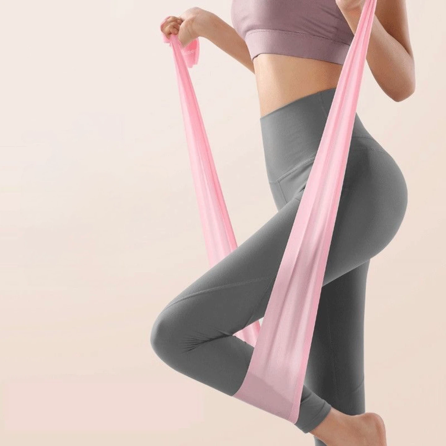 Yoga Stretch Strap - Pink/ Purple