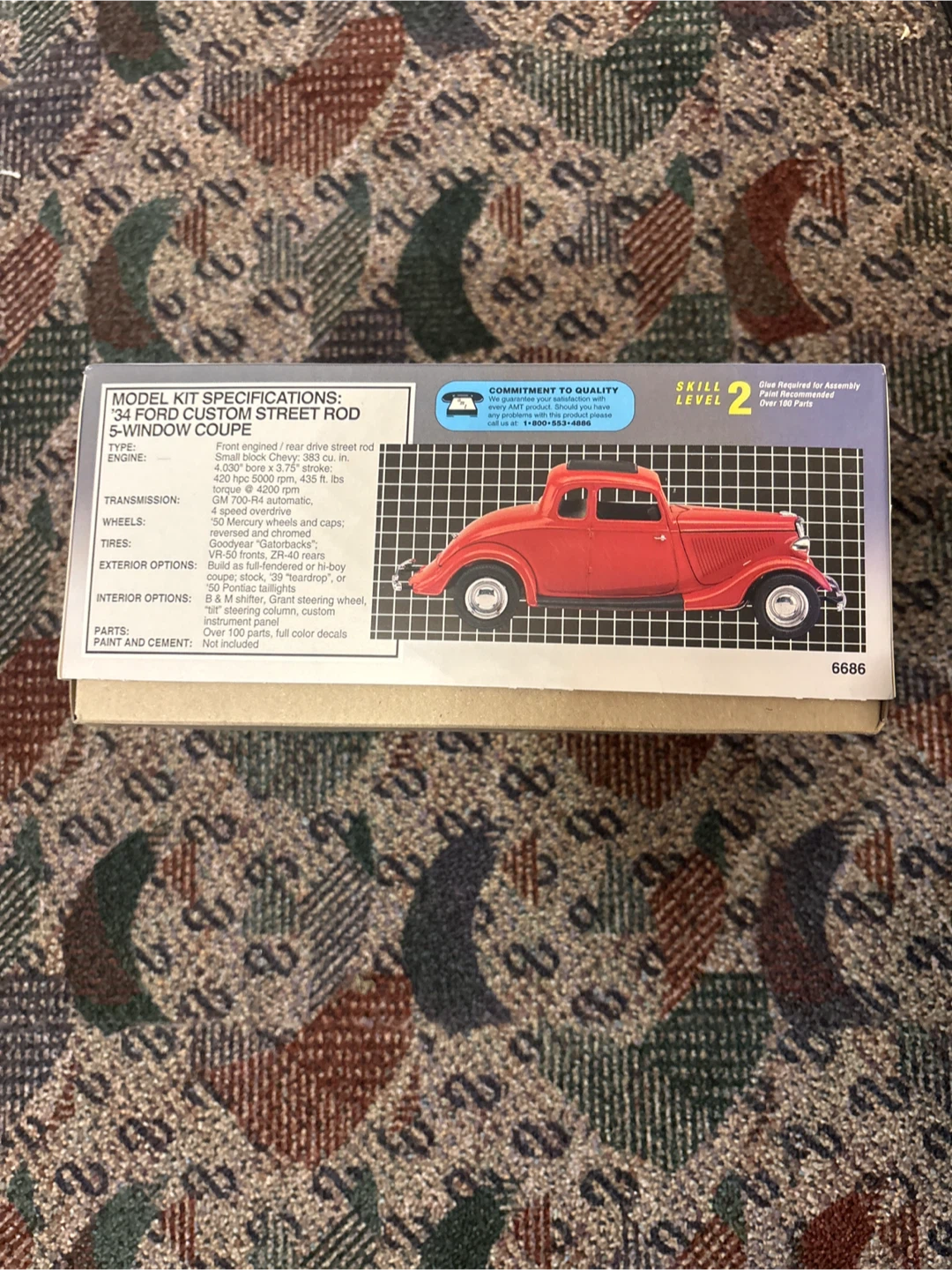 AMT '34 Ford Street Rod 1/25 Model Kit - photo 2