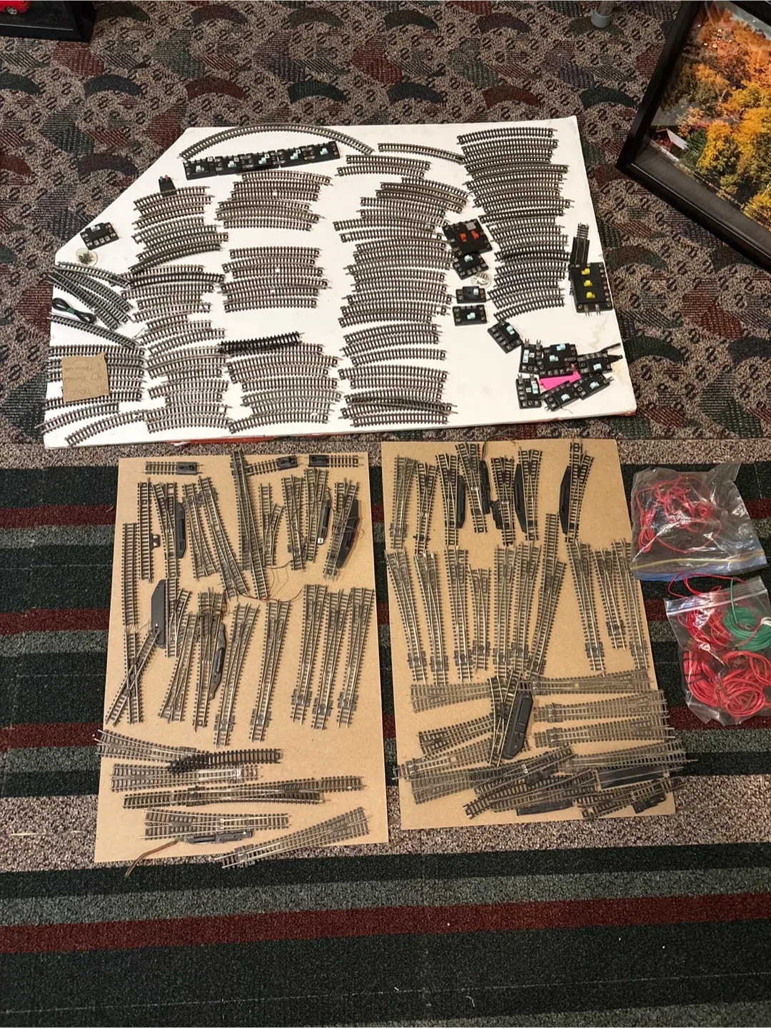 Model Train Tracks Lot