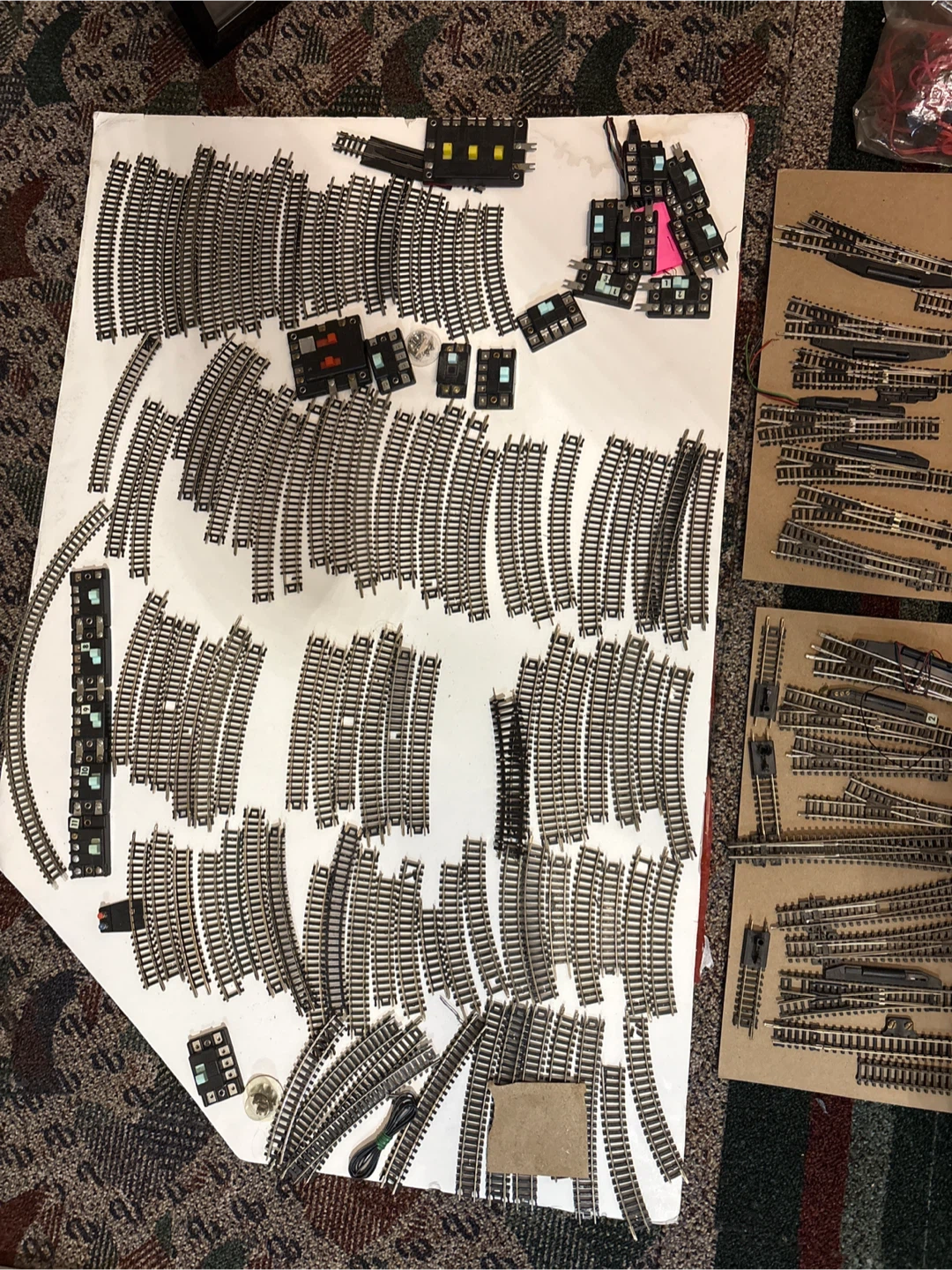 Large Lot of Model Train Tracks n scale and switches