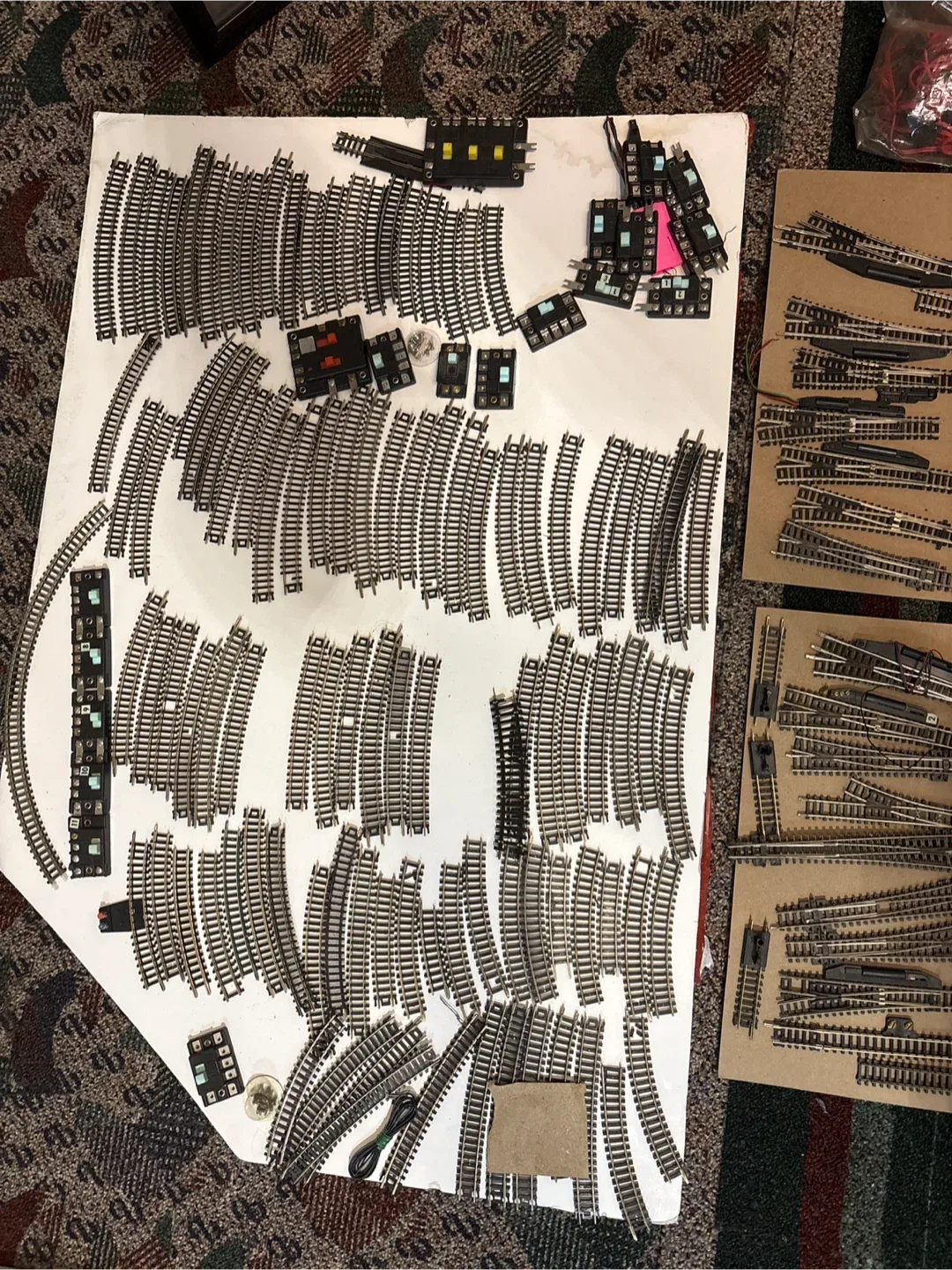 Large Lot of Model Train Tracks and switches