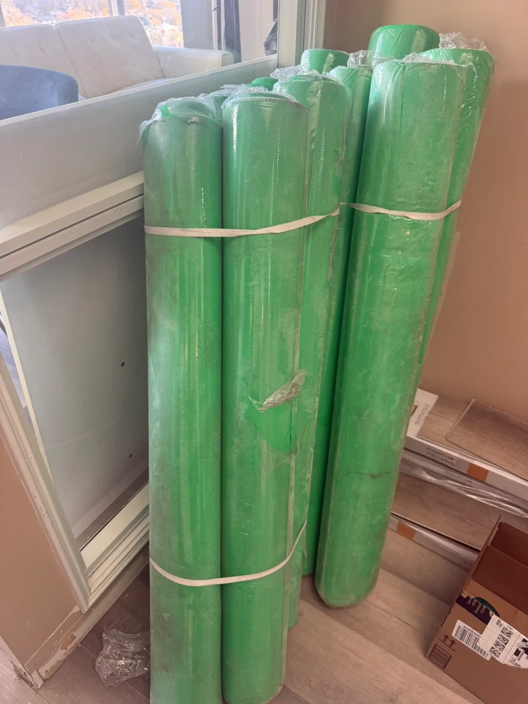 Rolls of Green Underpad (EVAIS-E) (100 Sqft/Box)