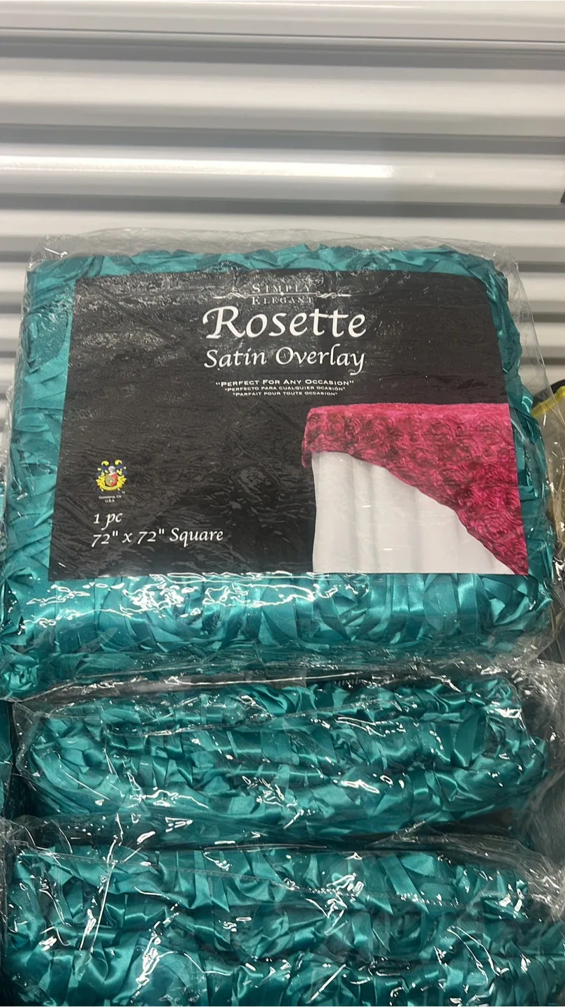 Rosette Satin Overlay 72" x 72" Square