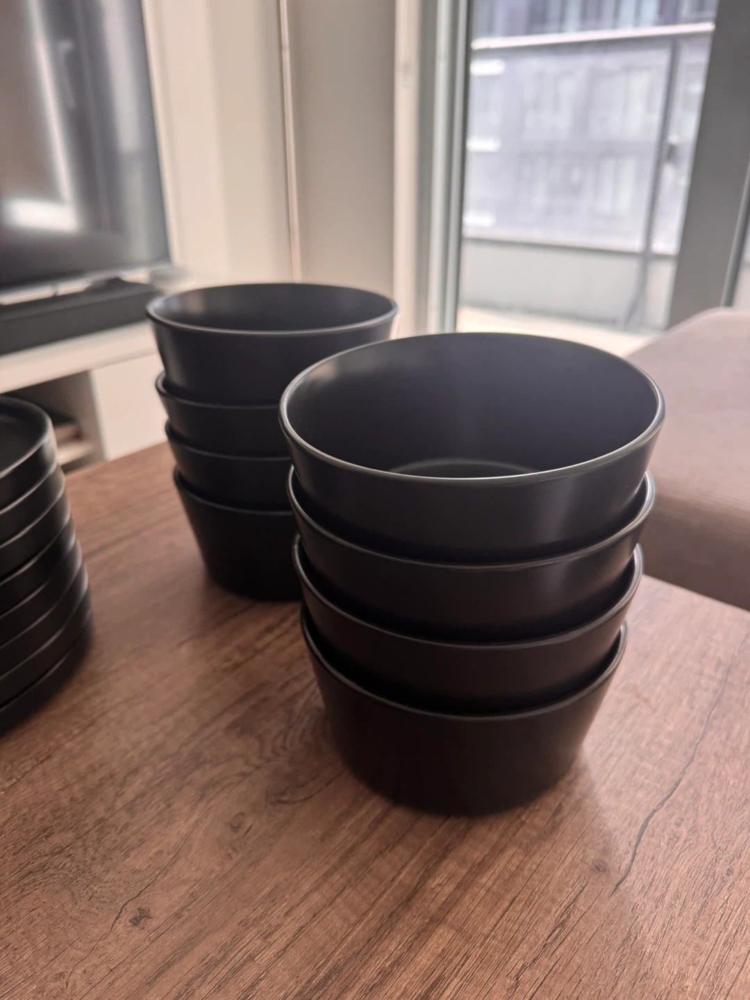 Black Stone Lain Dinnerware Set (32 items) - Plates, Bowls, Mugs - photo 4