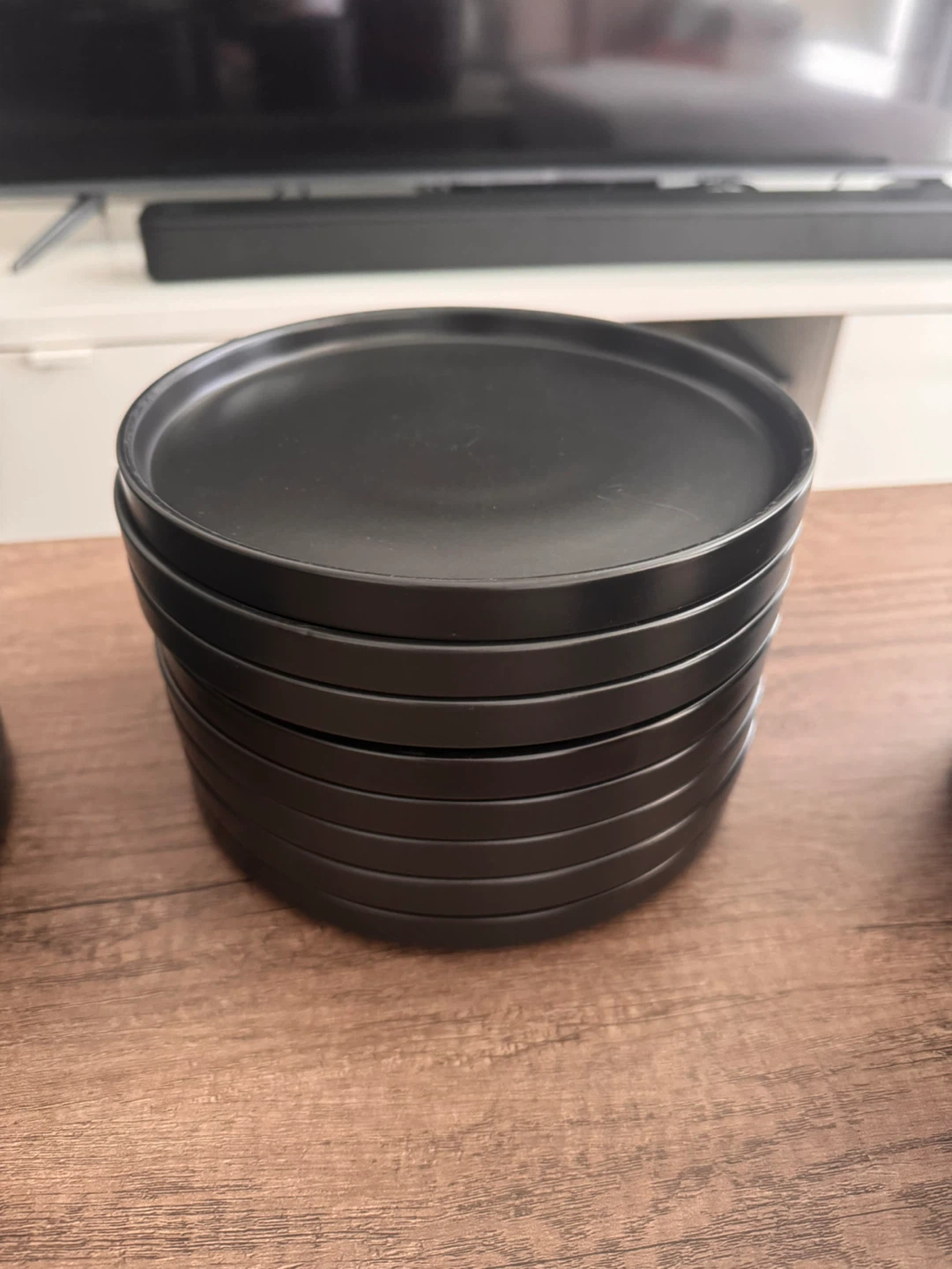 Black Stone Lain Dinnerware Set (32 items) - Plates, Bowls, Mugs - photo 3
