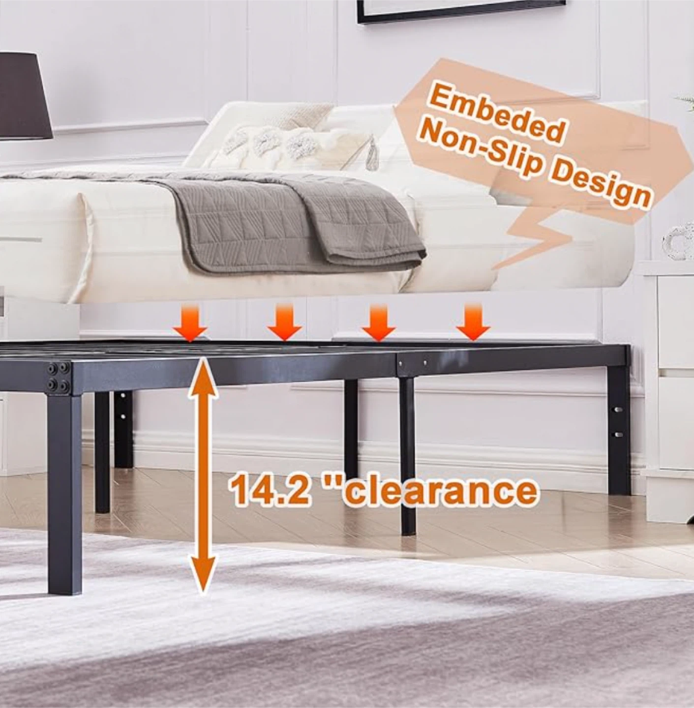 Queen Size Metal Bed Frame - photo 2