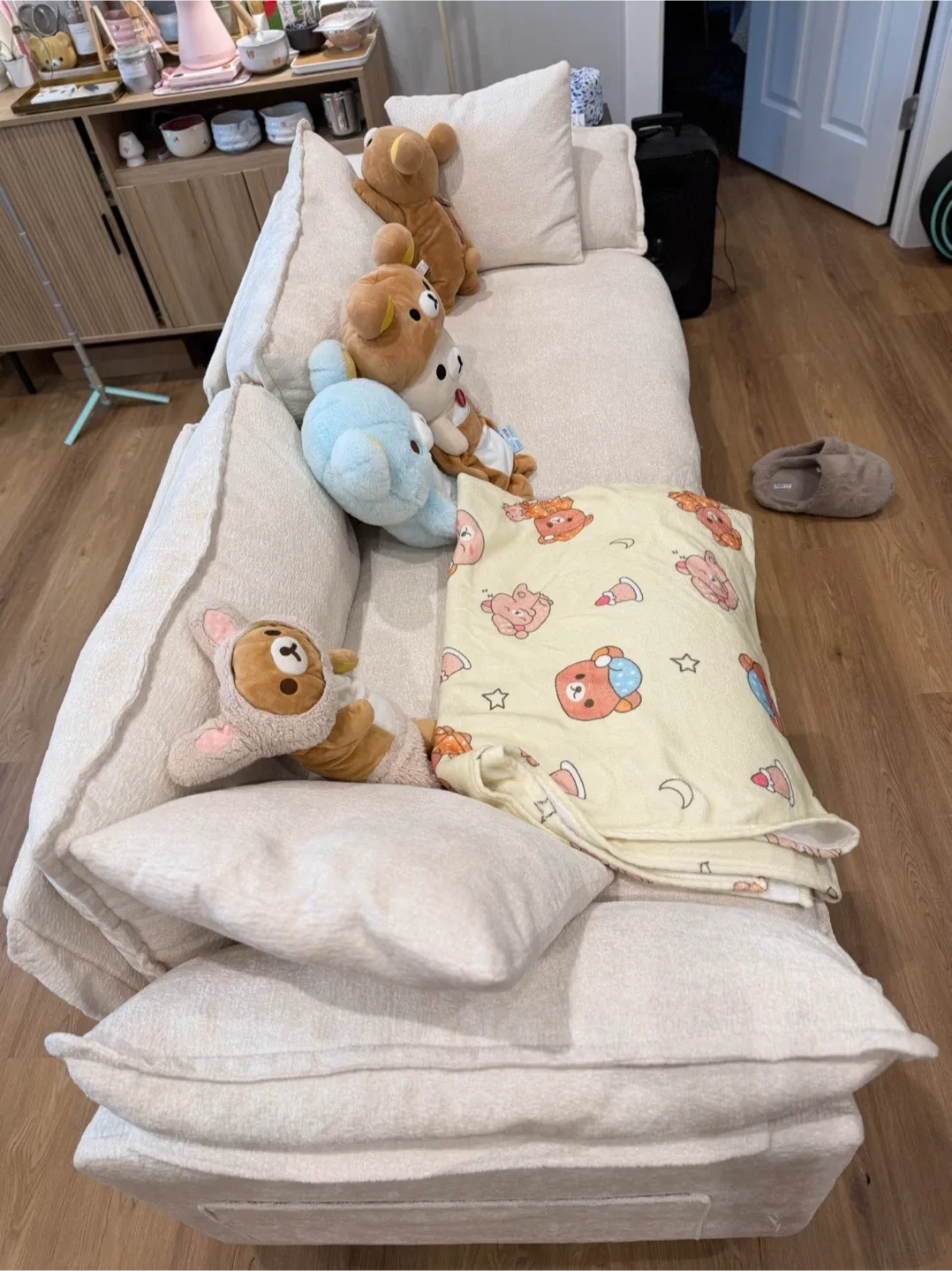 83" Wide Sofa for Small Spaces - Beige thumbnail