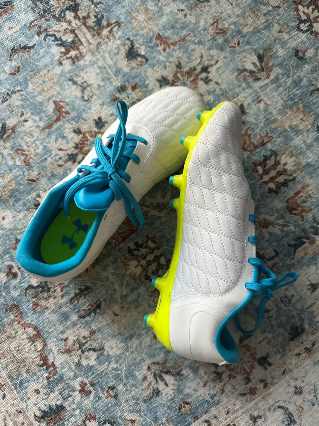 Female Under Armour White Soccer Cleats