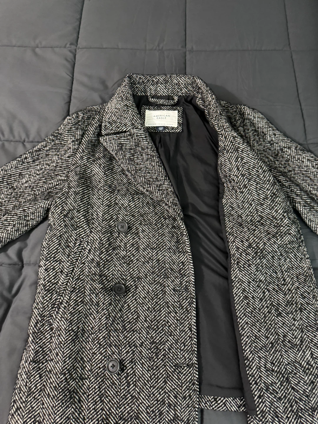 American Eagle Herringbone Coat - Size S - photo 3