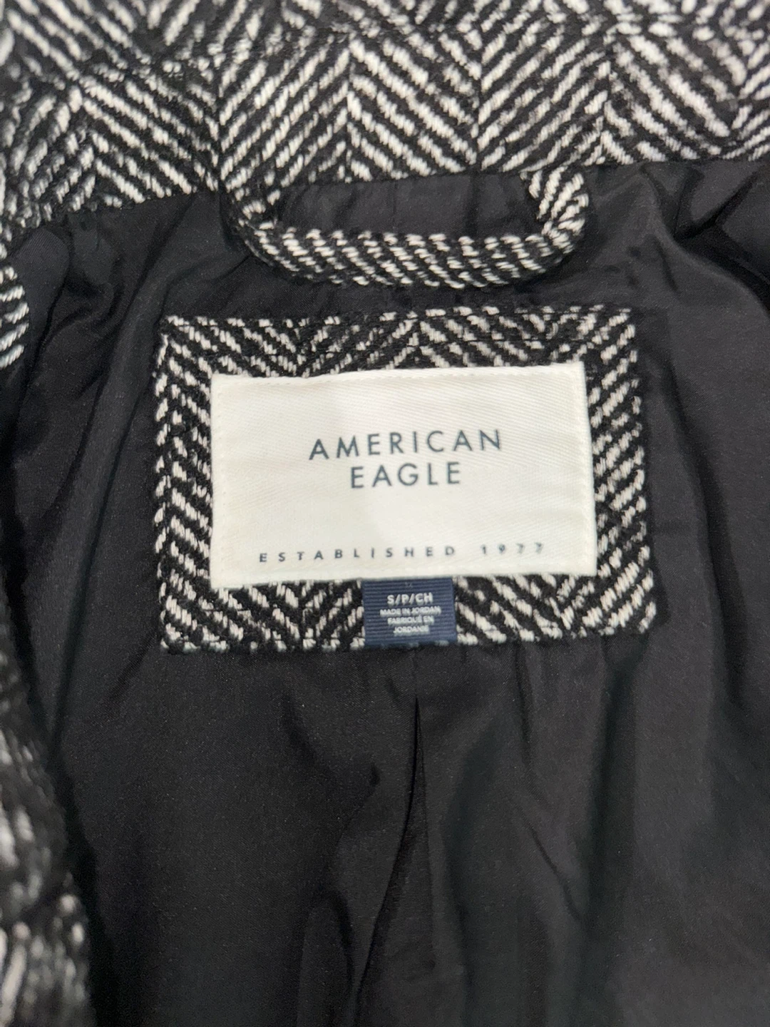 American Eagle Herringbone Coat - Size S - photo 4