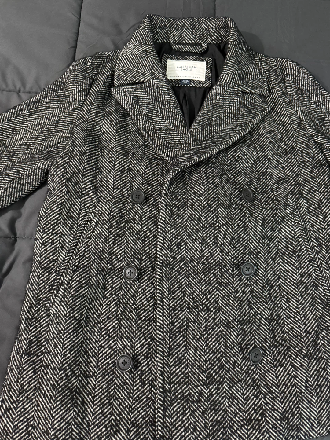 American Eagle Herringbone Coat - Size S - photo 2