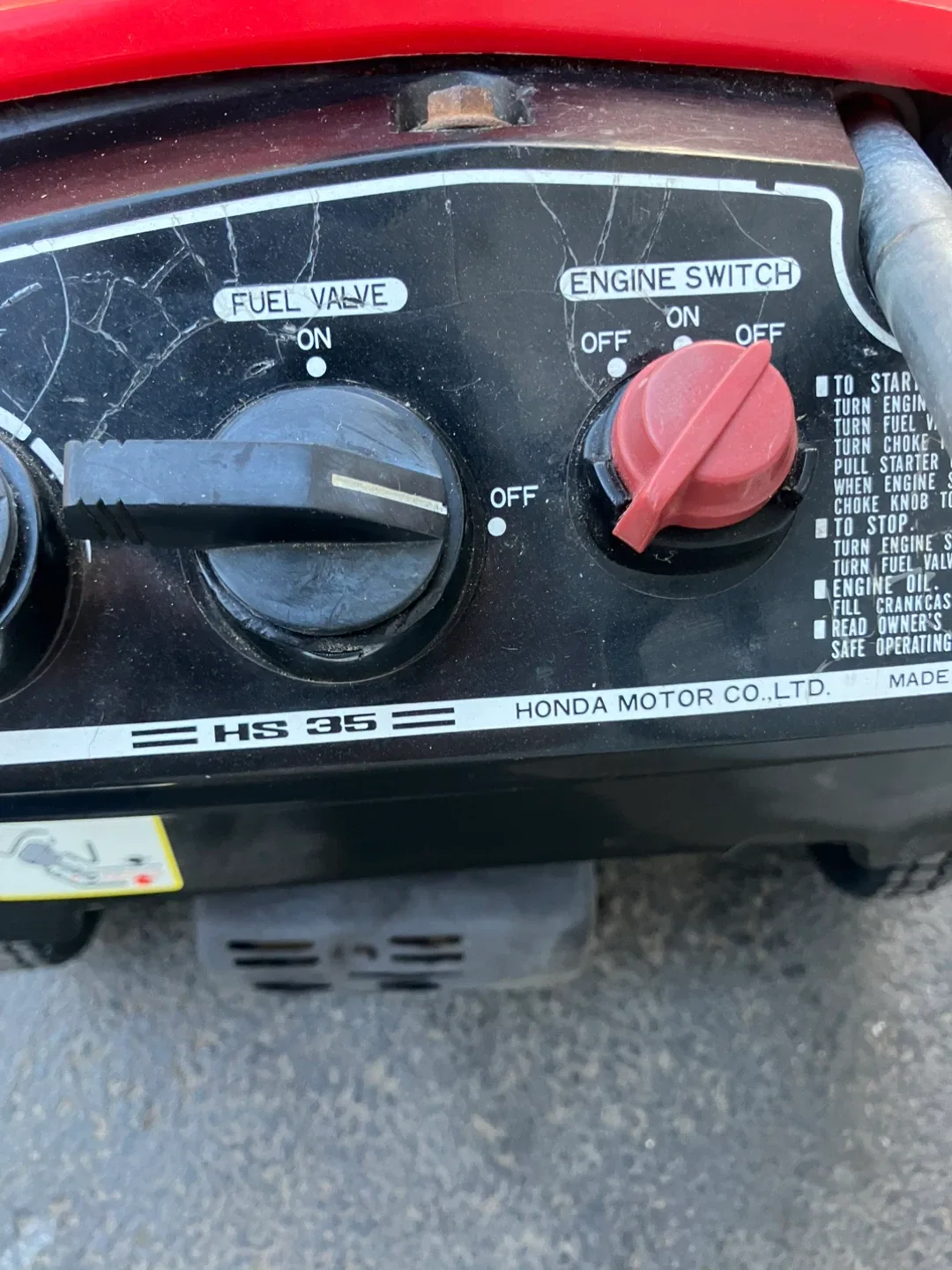 Honda HS35 Snow Blower image indicator(7)