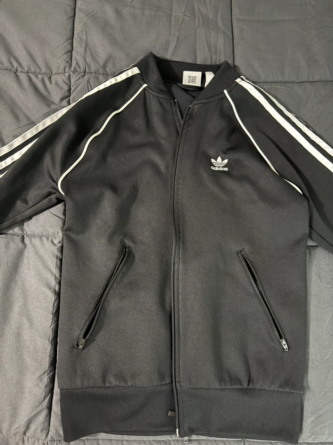 Adidas Black Track Jacket - Size S - photo 2