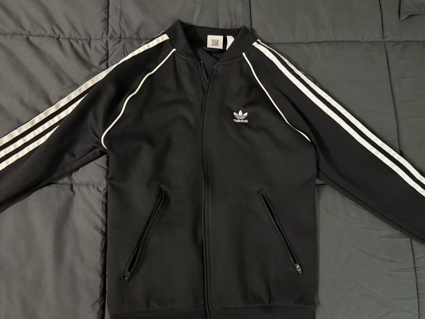 Adidas Black Track Jacket - Size S