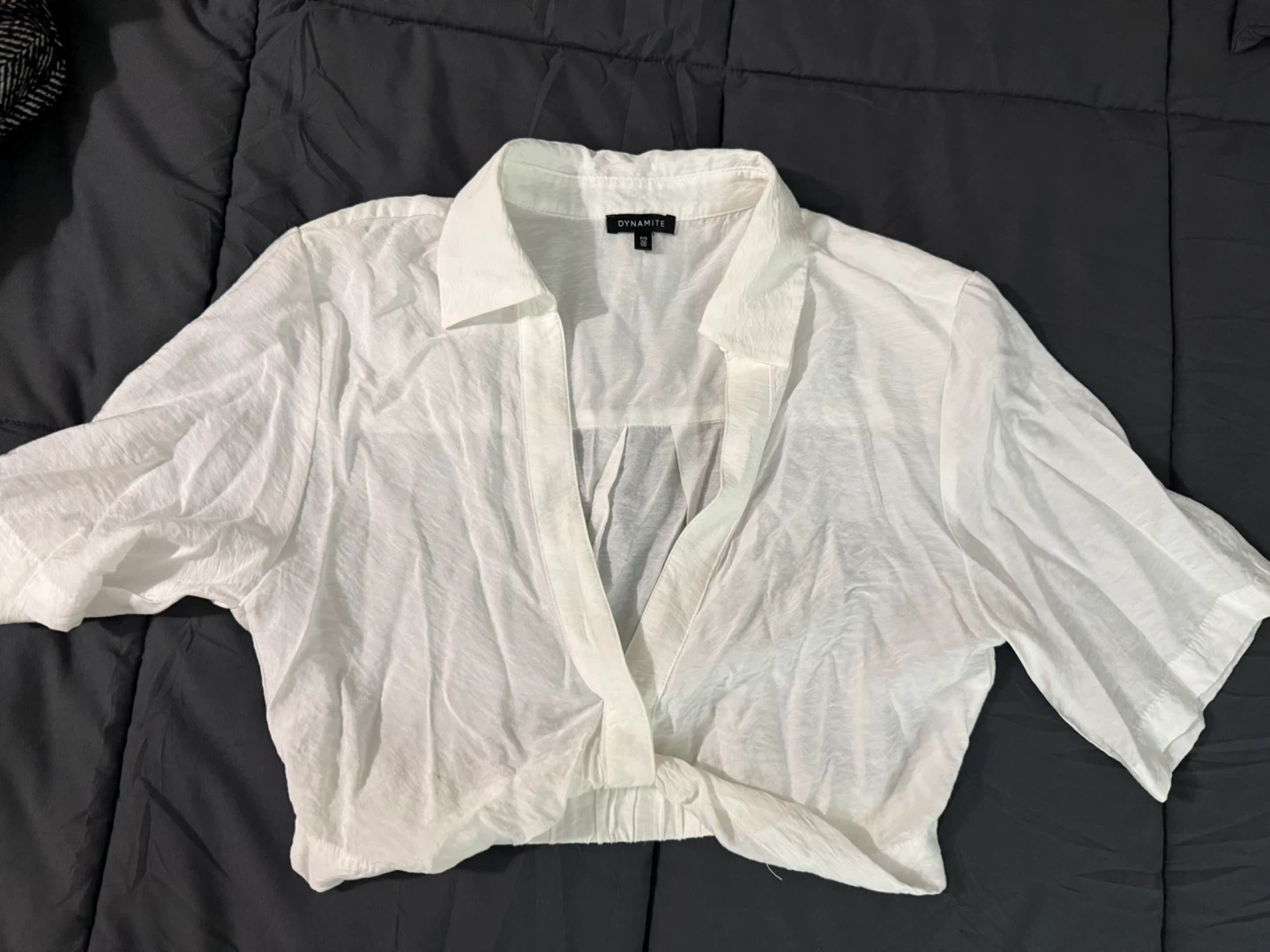 Dynamite White Crop Top - Size S - photo 2