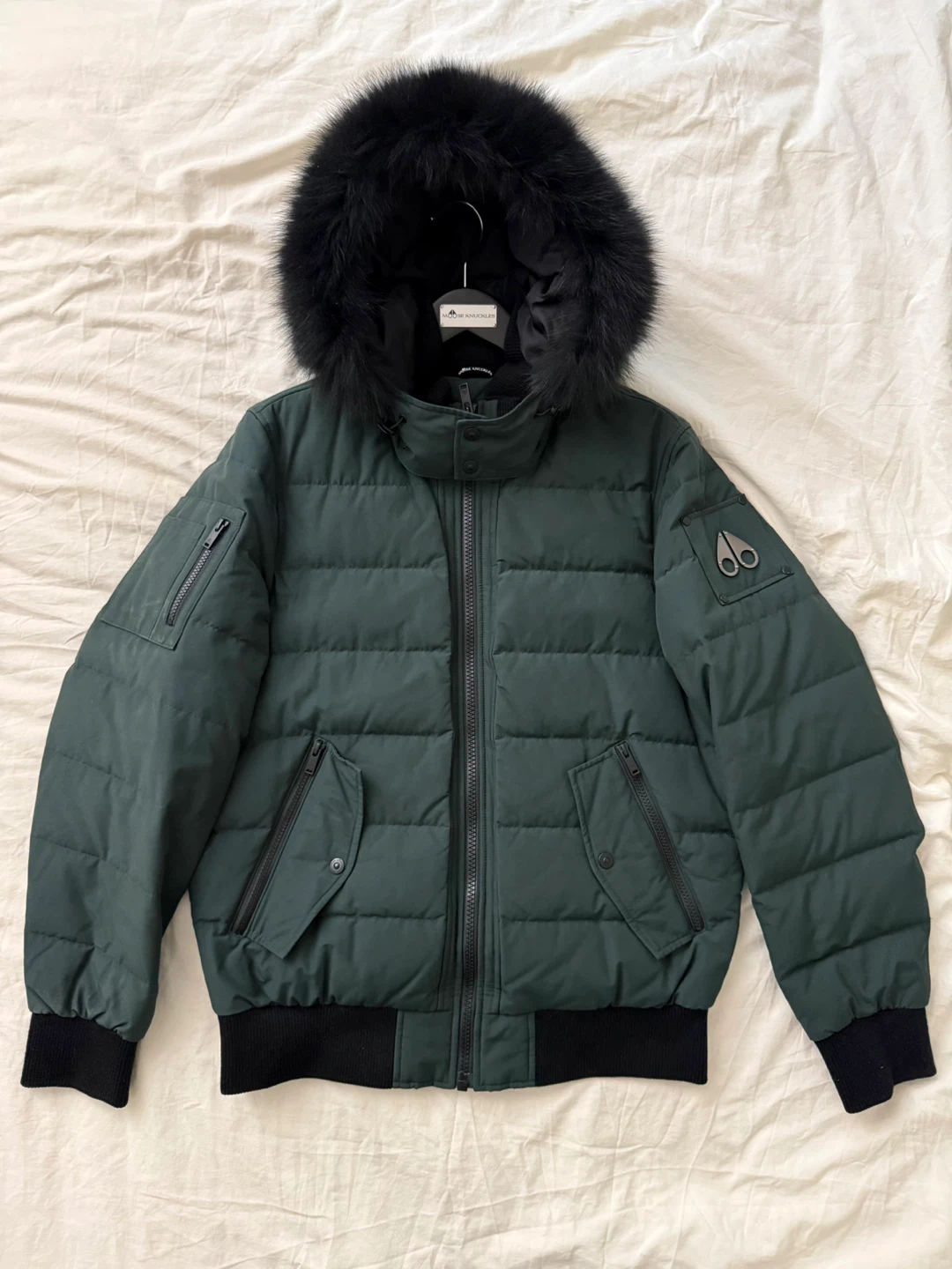 Moose Knuckles Bomber Jacket Green Size - Large - photo 2