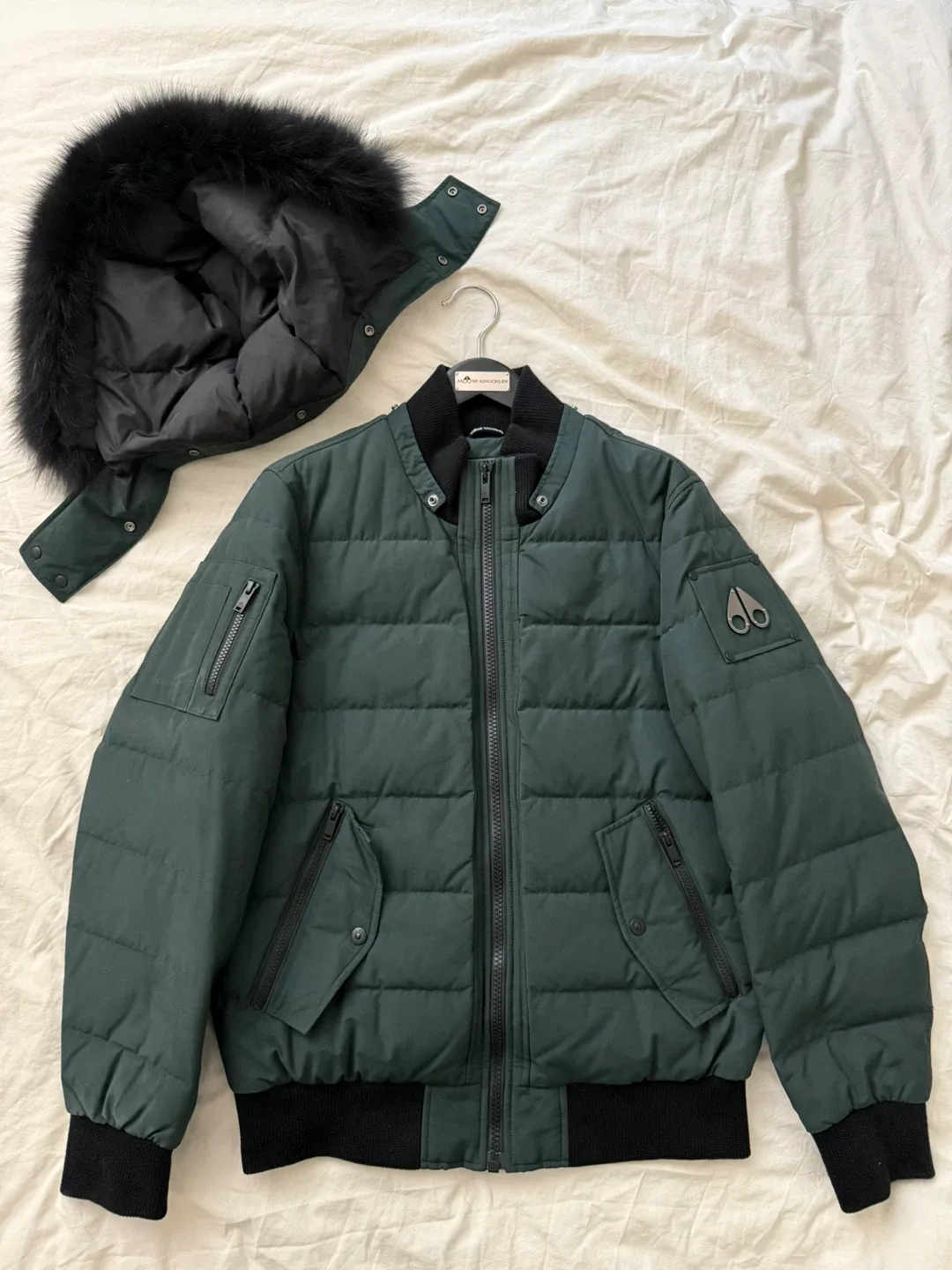 Moose Knuckles Bomber Jacket Green Size - Large