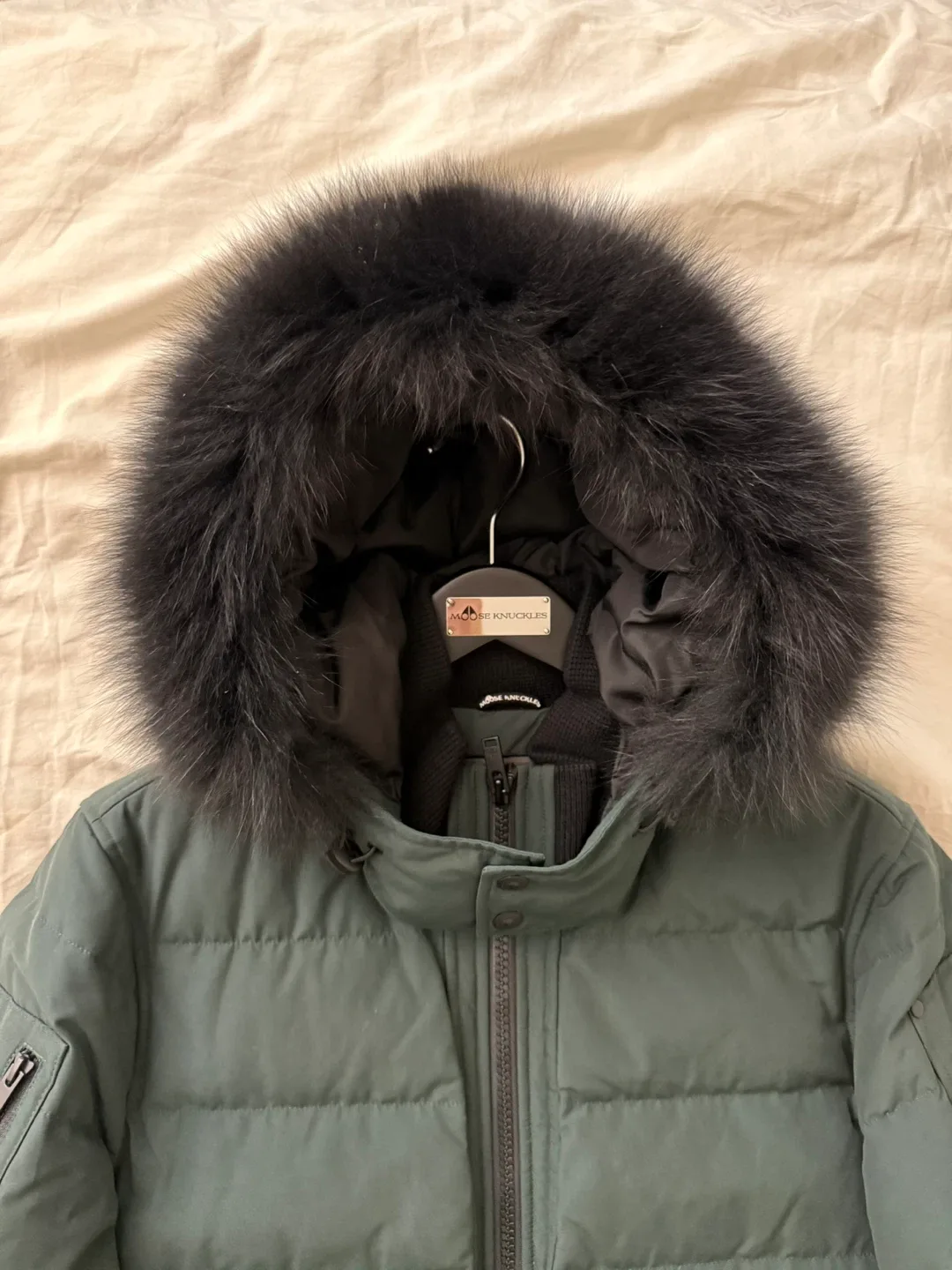 Moose Knuckles Bomber Jacket Green Size - Large image indicator(3)