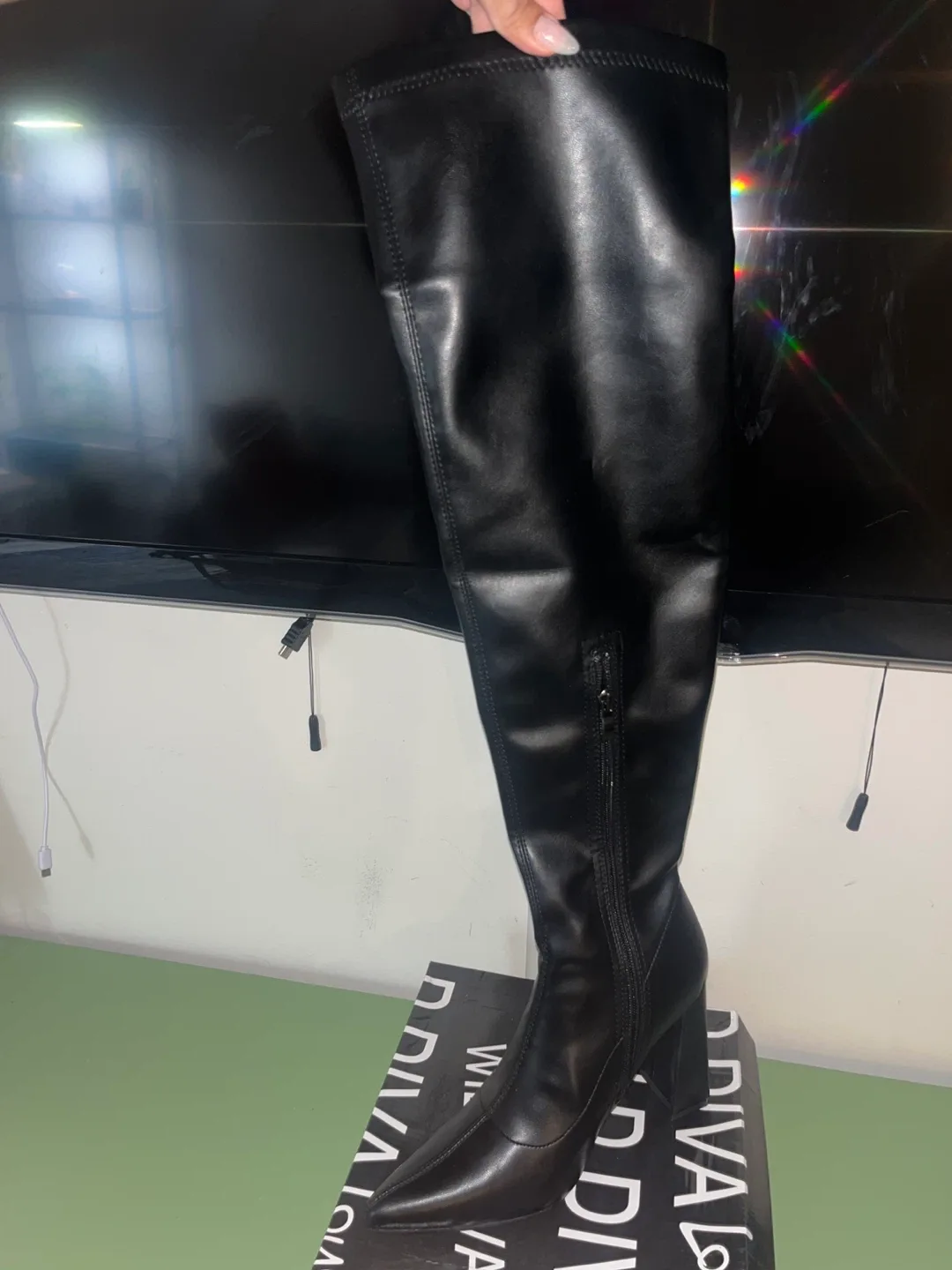 Black Thigh High Boots - Size 9 image indicator(3)