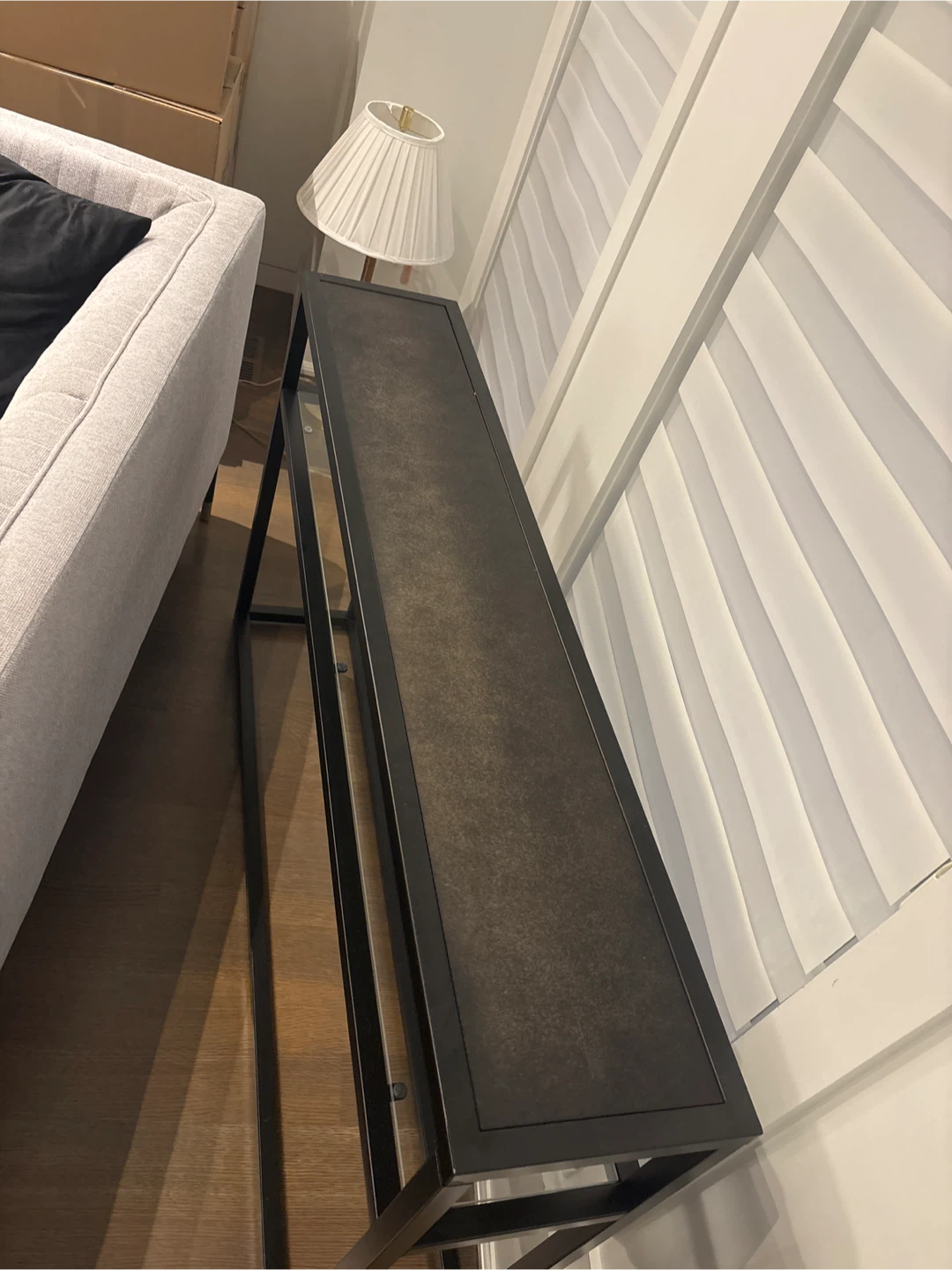 Black Console Table with Glass Shelves - photo 2
