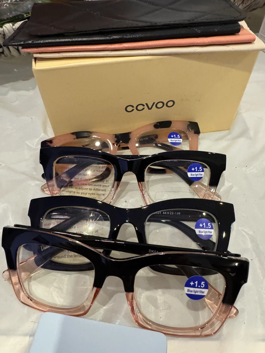 CCVOO +1.5 Blue Light Filter Glasses