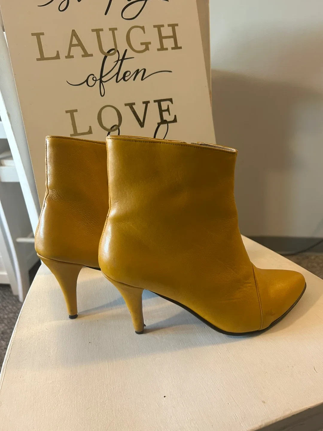 Yellow Ankle Boots Size 9 image indicator(3)