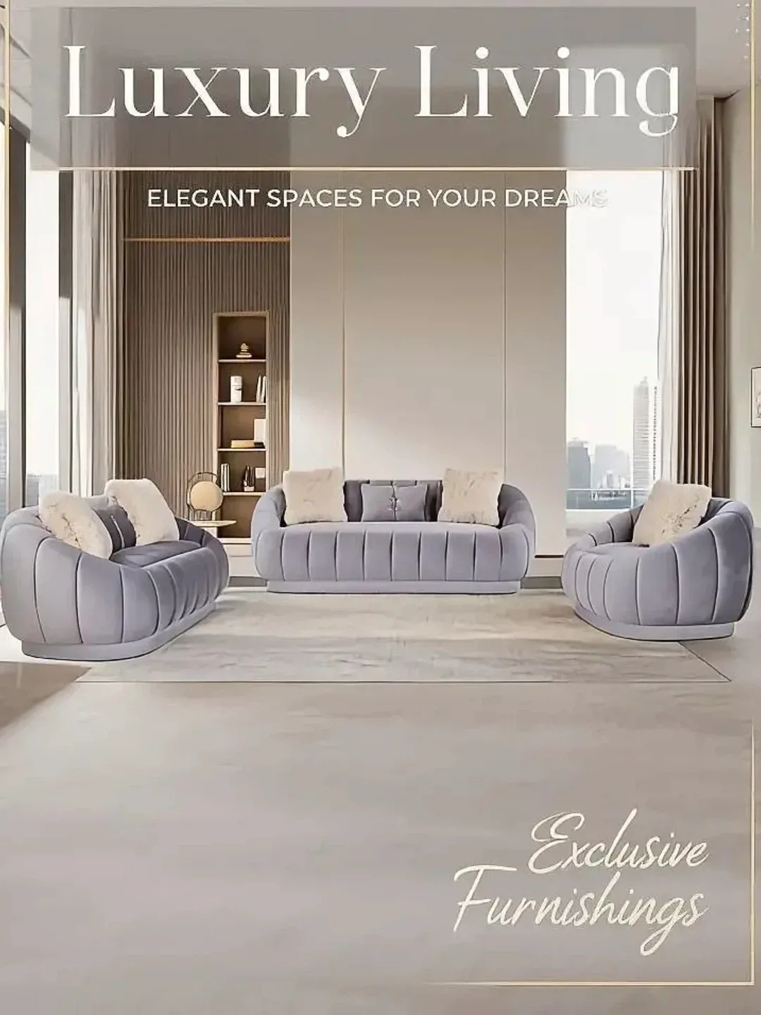 Luxury Living Velvet Sofa Set -$2198 image indicator(4)