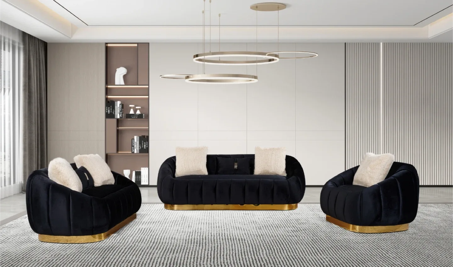 Luxury Living Velvet Sofa Set -$2198 image indicator(5)