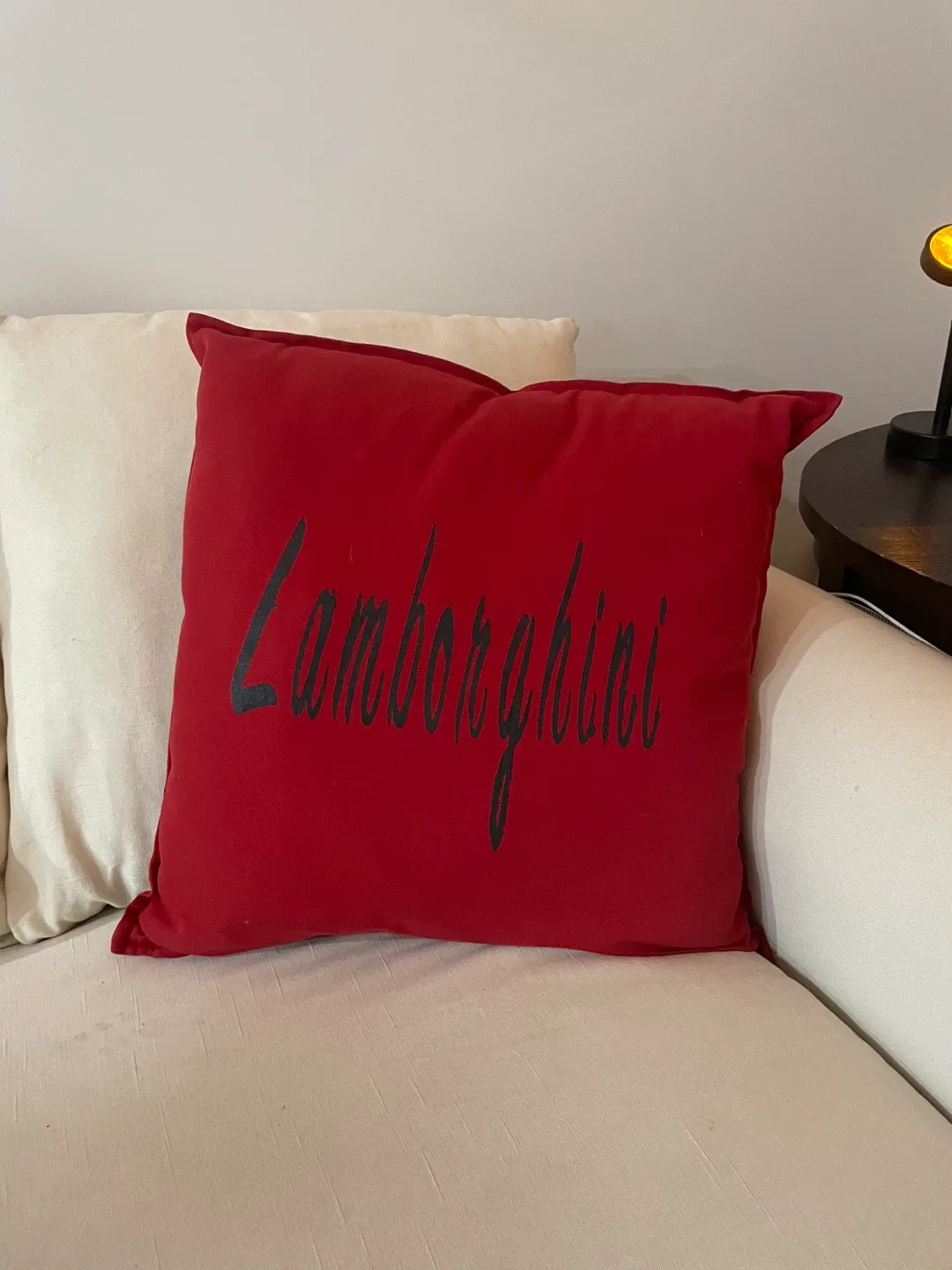 Lamborghini Red Decorative Pillow