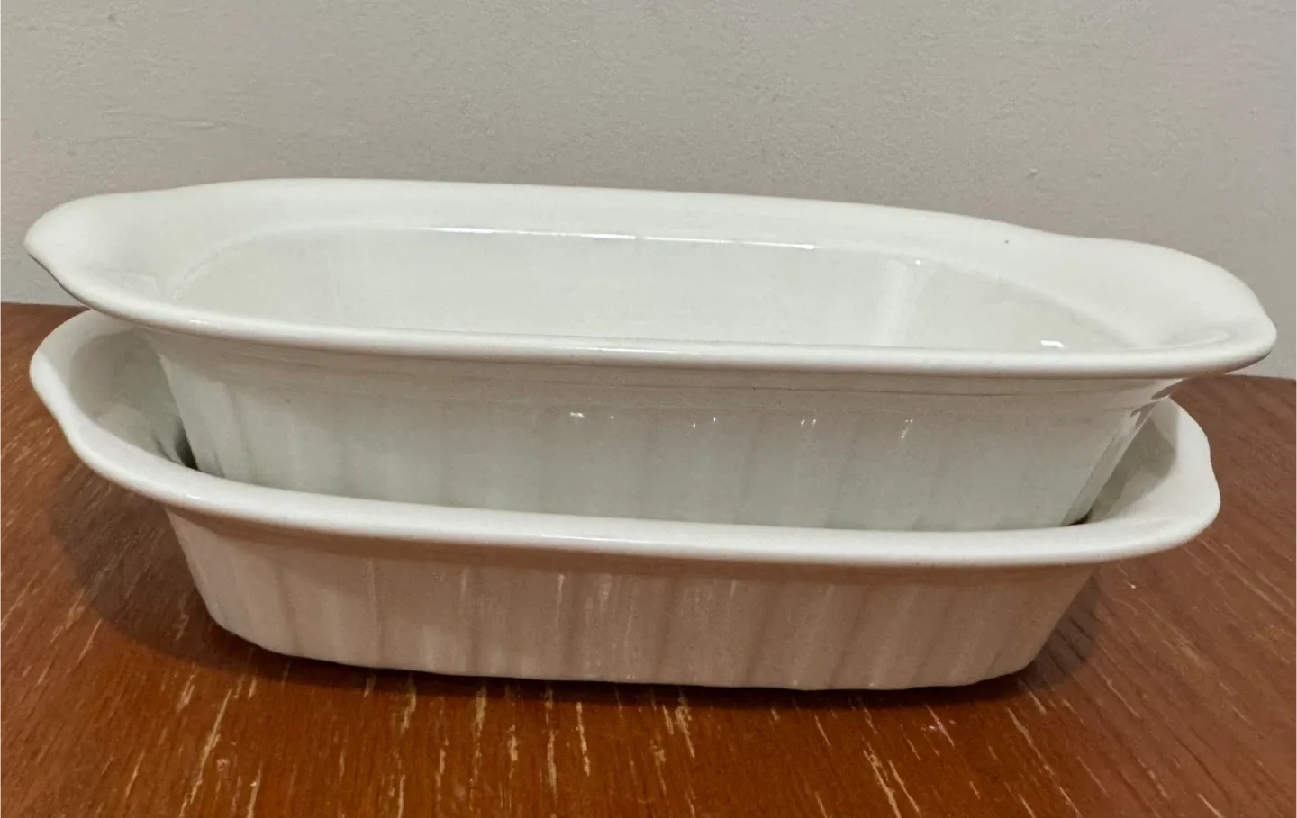 White Ceramic Baking Dishes - Set of 2