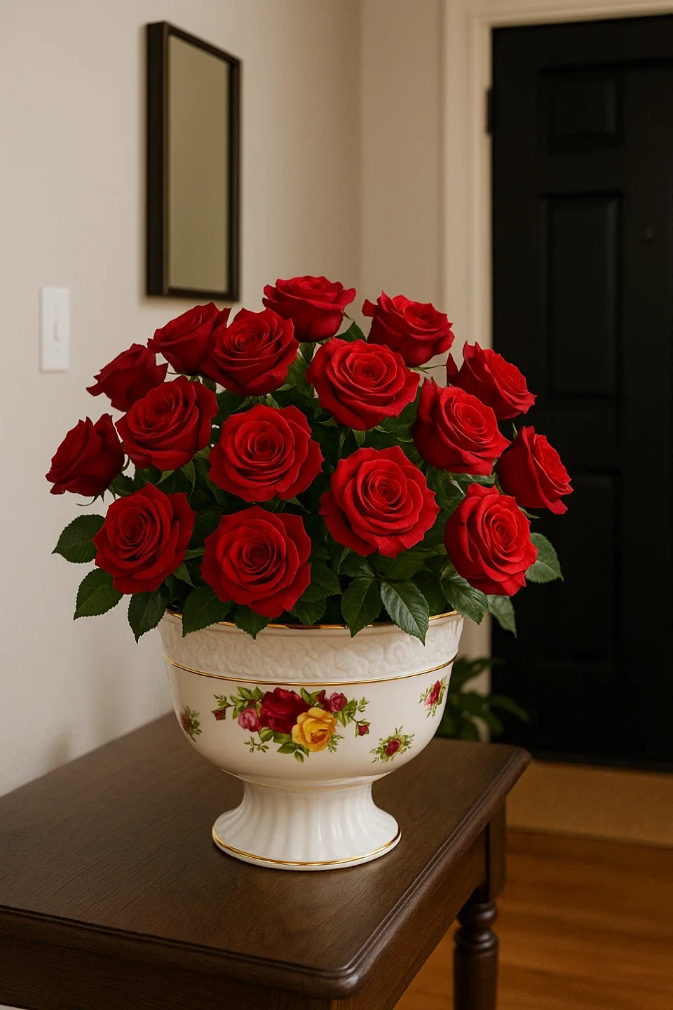 🌹 Royal Albert Old Country Roses Pedestal Bowl (1980s–1990s) image indicator(7)