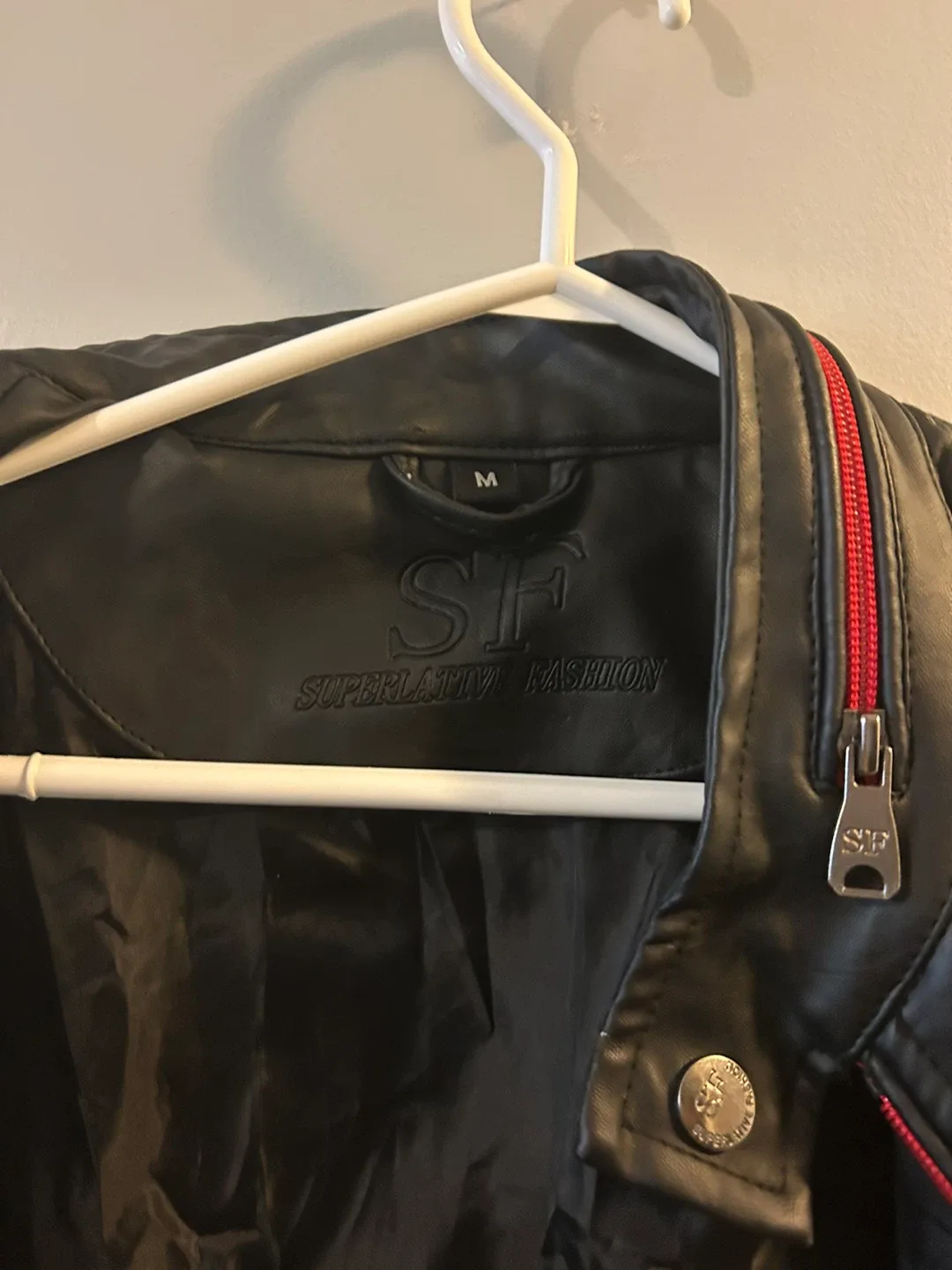 Black faux skin Leather Jacket - Size M image indicator(5)