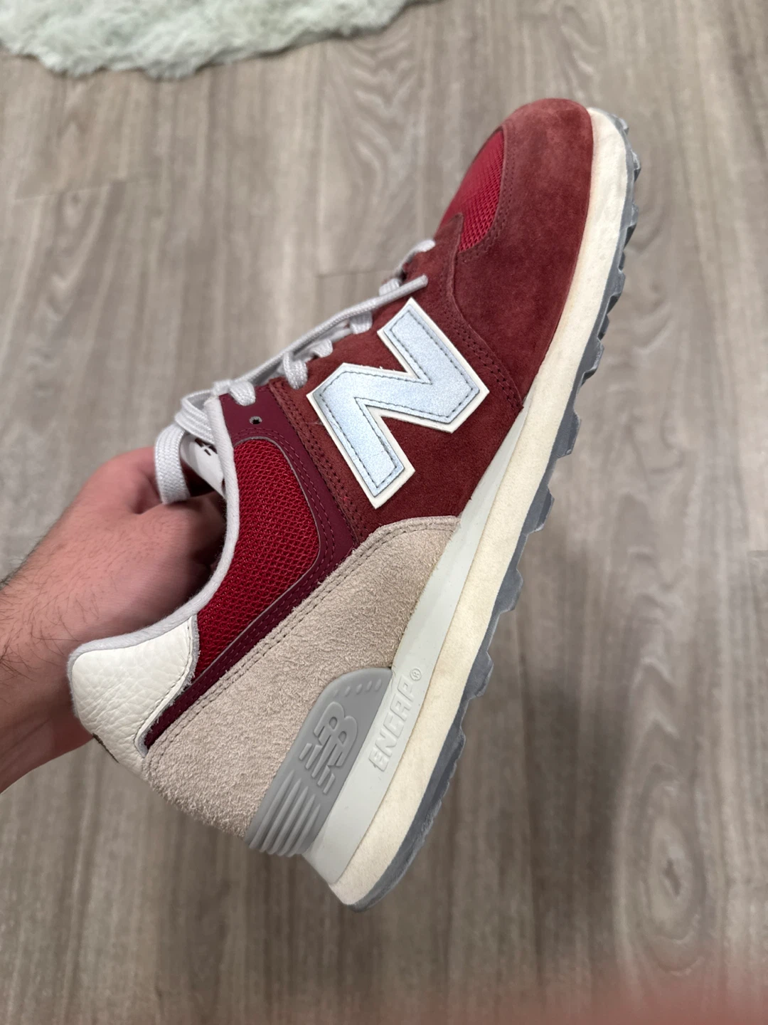 New Balance 574 Burgundy Sneakers - photo 2