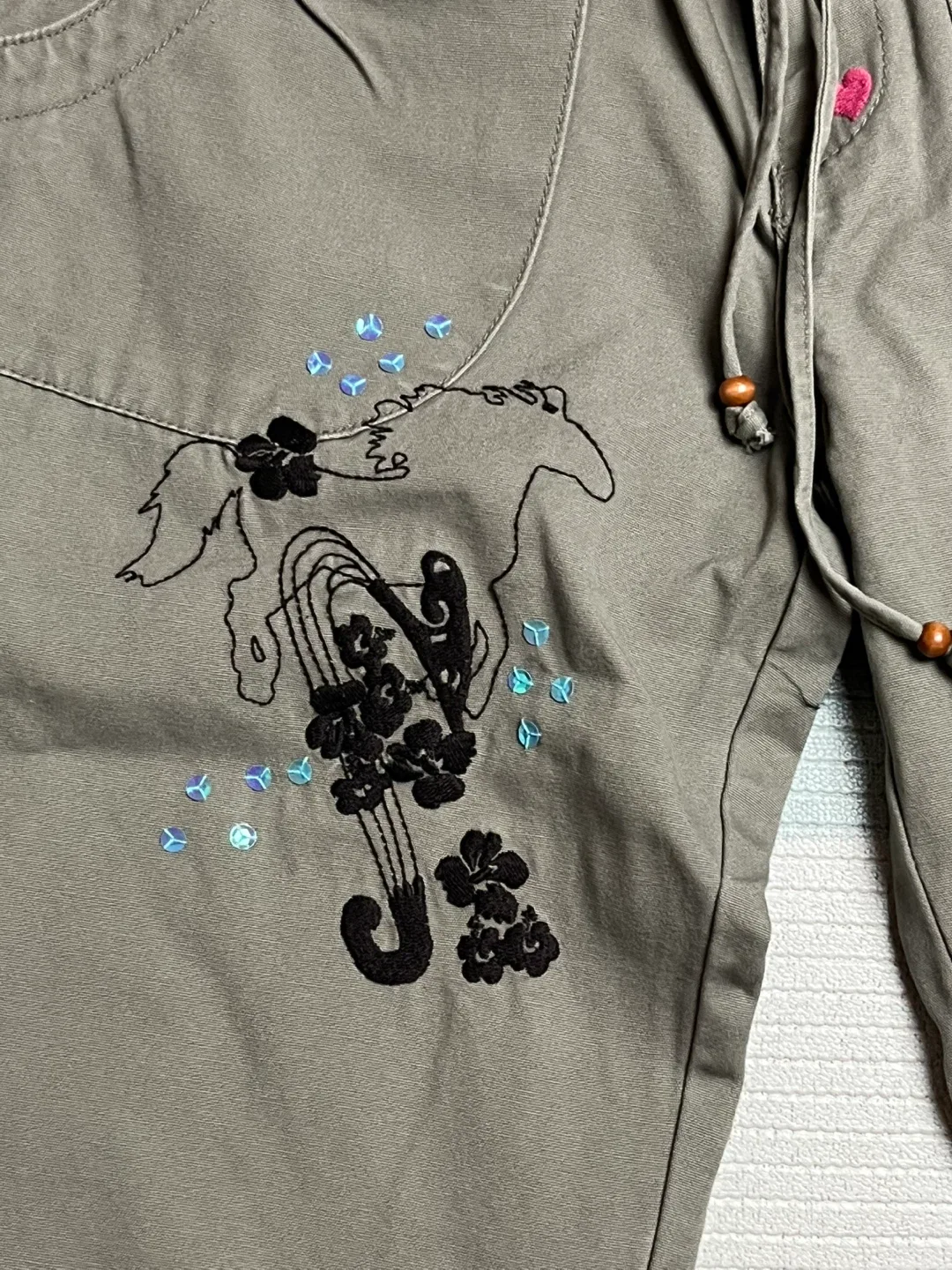 BLENDShe Olive Green Pants - Size L image indicator(5)