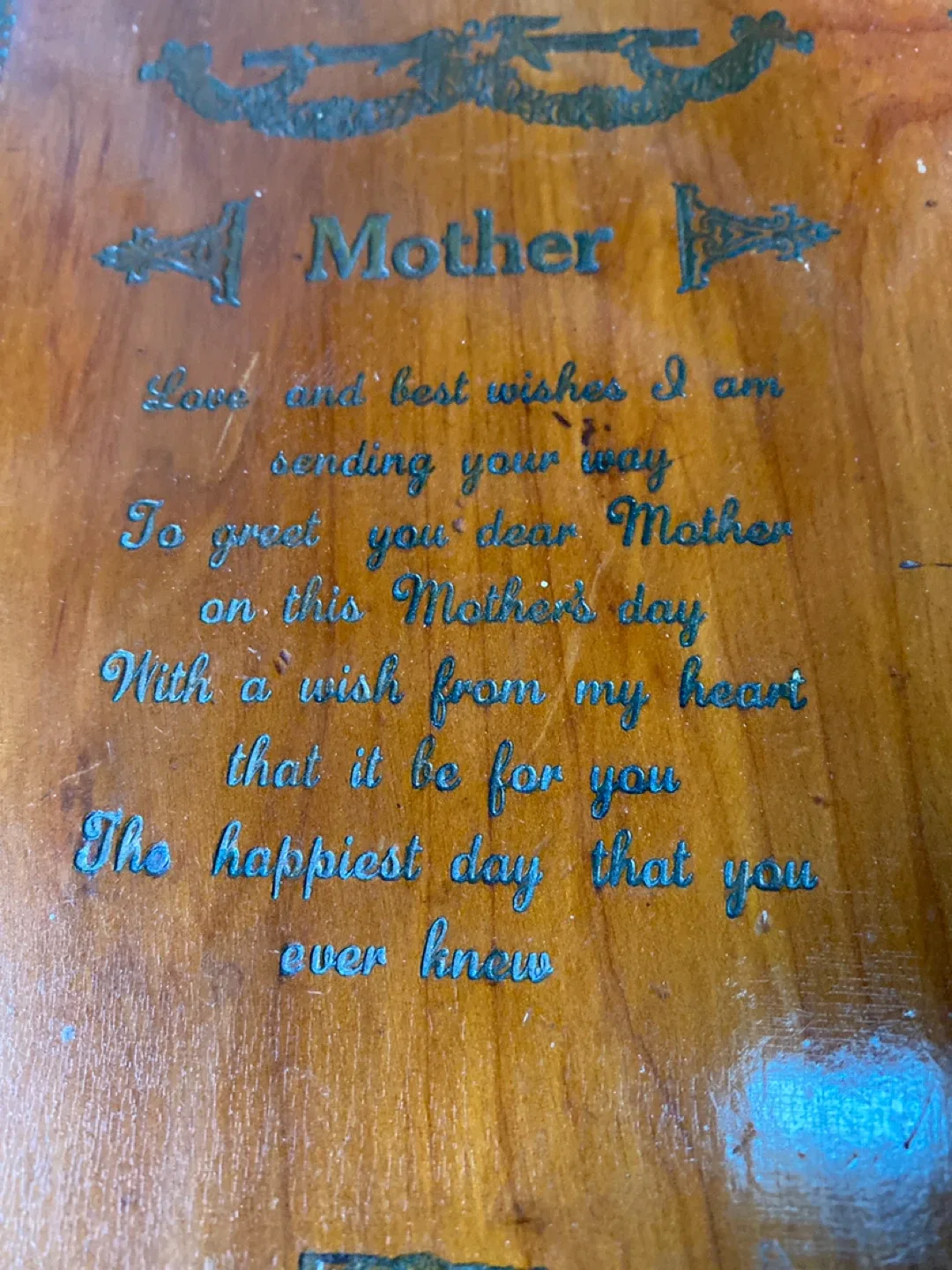 Wooden Mother Keepsake Box