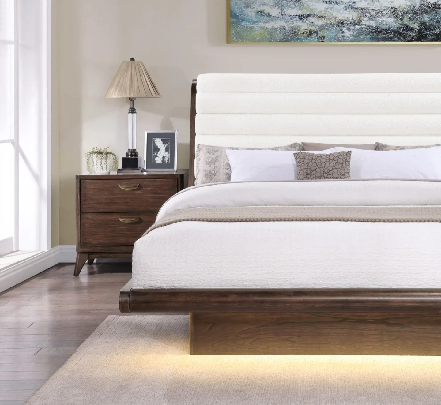 Nobu Bedroom Set - Queen Bed, Dresser & Nightstand image indicator(3)