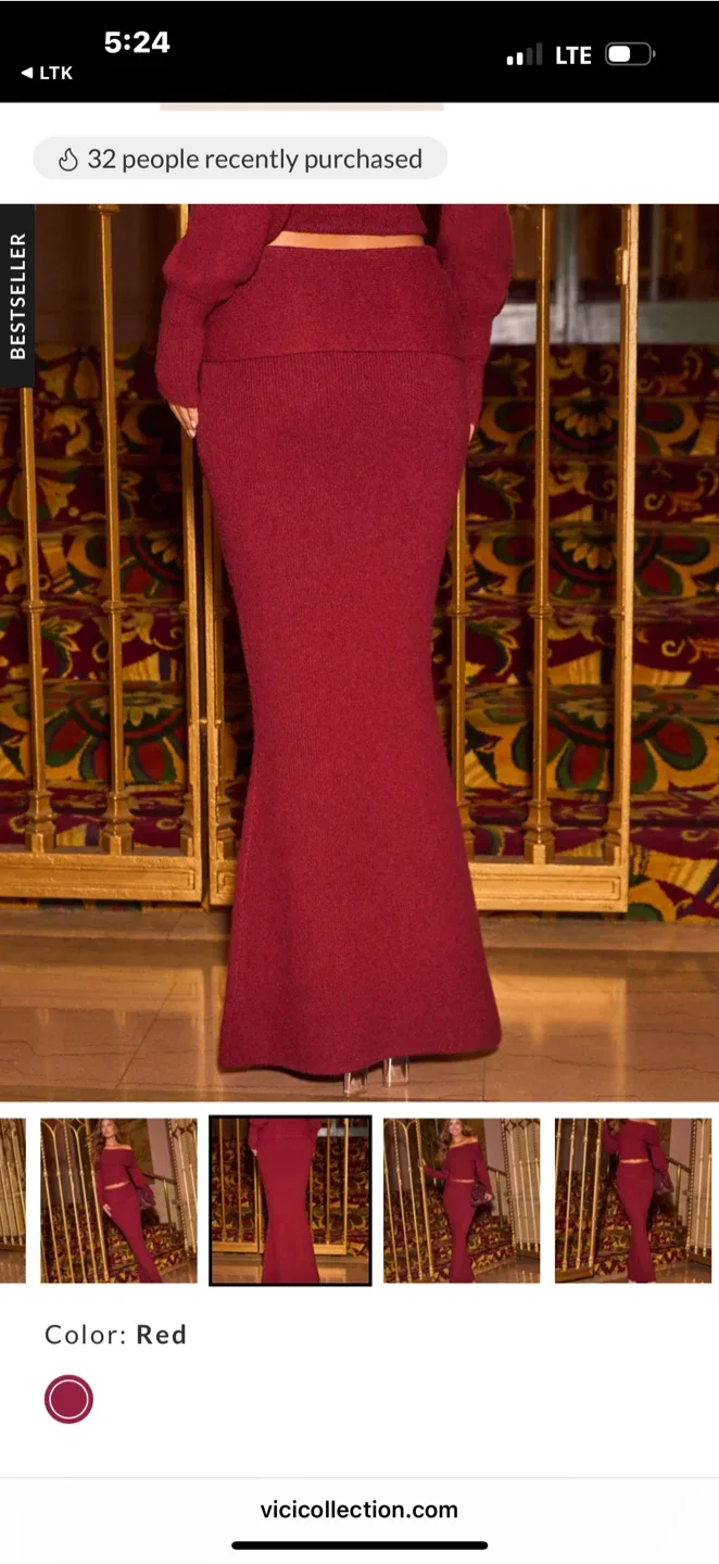 Vici Collection Stellan Knit Red Set image indicator(4)