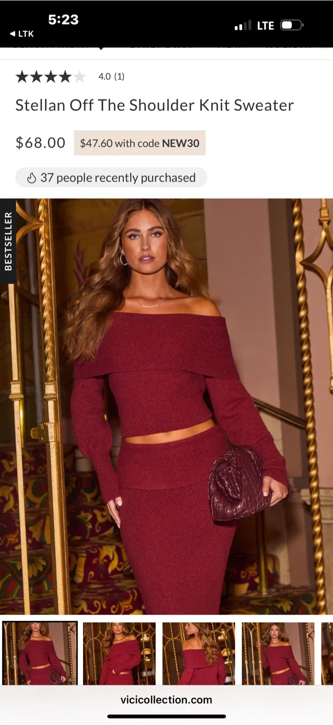 Vici Collection Stellan Knit Red Set image indicator(5)