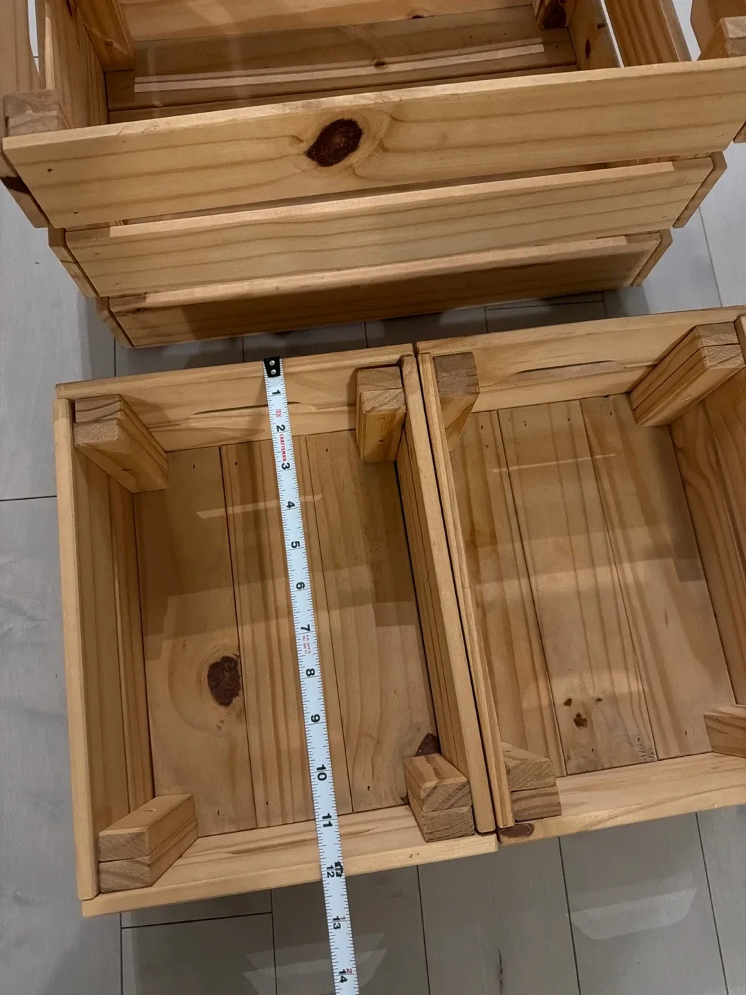 MOVING OUT SALE! IKEA Wooden Storage Crates - Set of 3 image indicator(6)