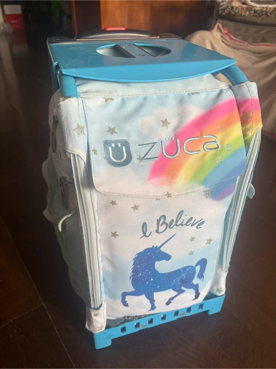 Zuca 'I Believe' Unicorn Rolling Backpack image indicator(2)