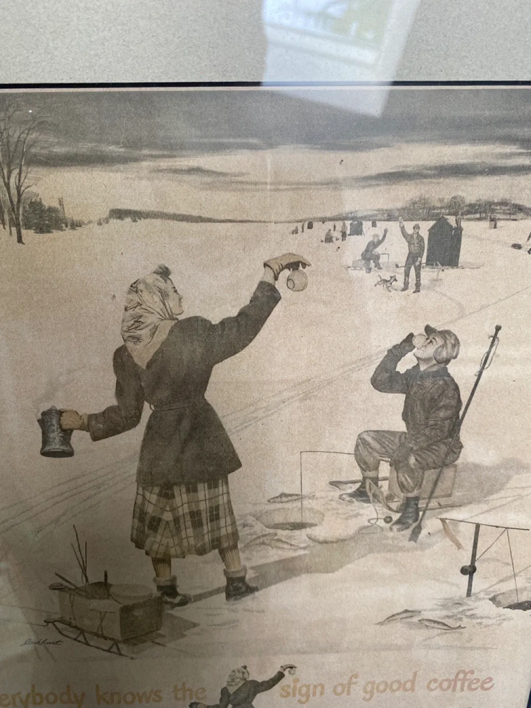 Vintage Maxwell House Coffee Print in Frame image indicator(2)