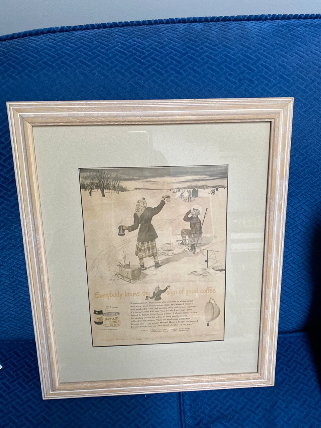 Vintage Maxwell House Coffee Print in Frame