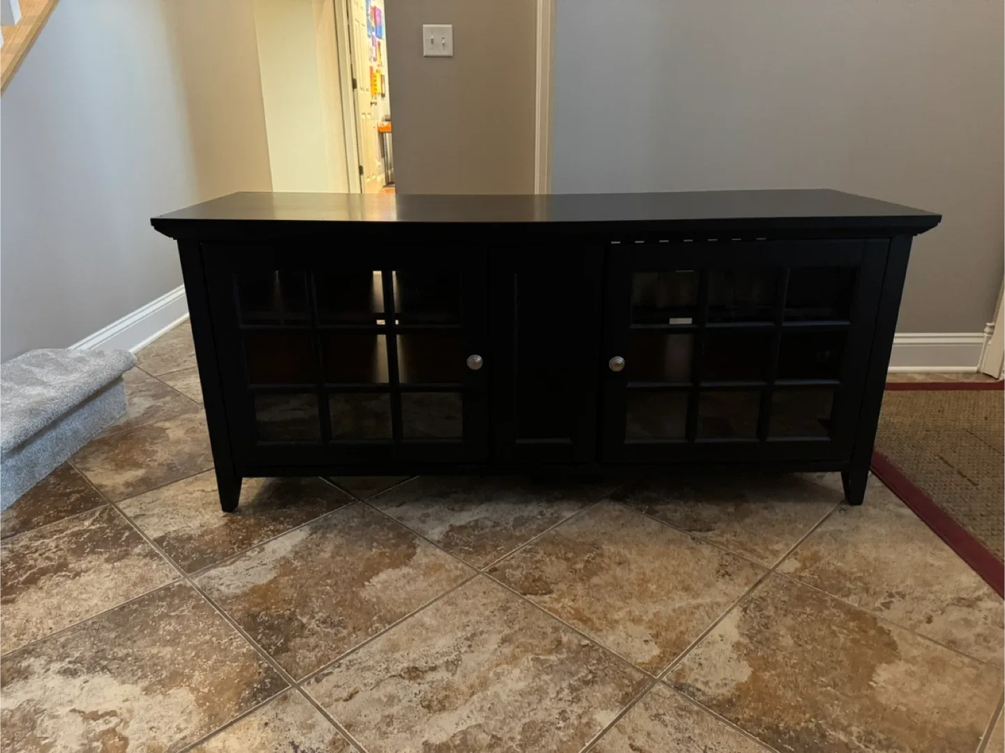 Black TV Stand Media Console
