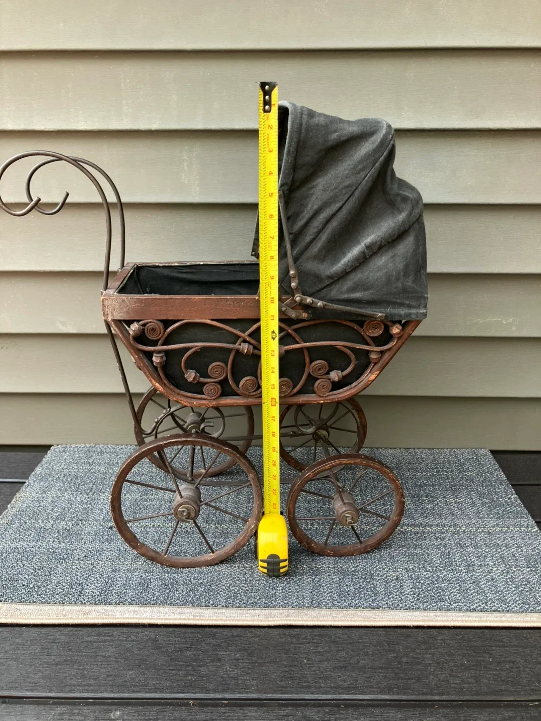 Antique Baby Doll Stroller - Brown/Black image indicator(2)