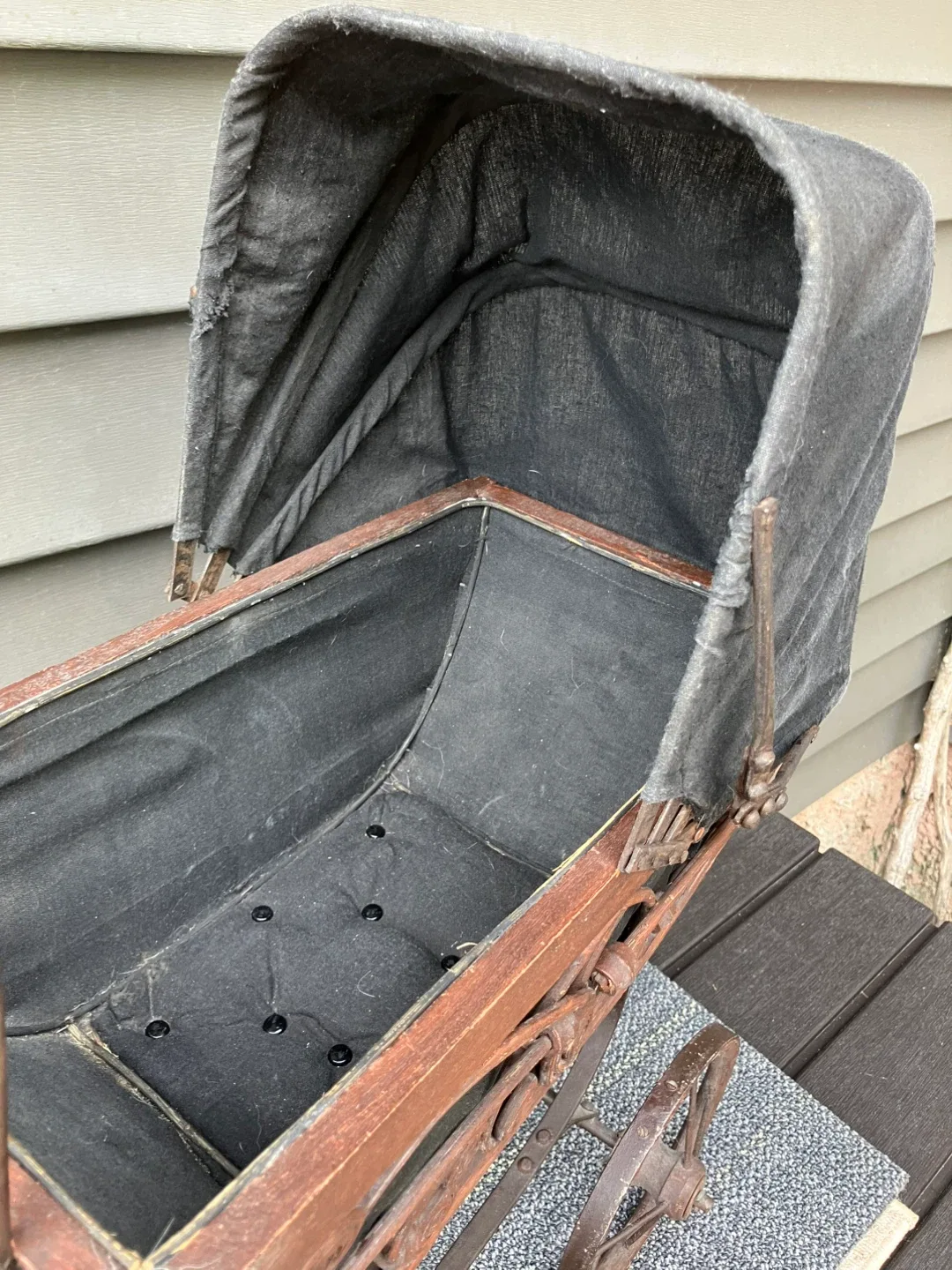 Antique Baby Doll Stroller - Brown/Black image indicator(7)